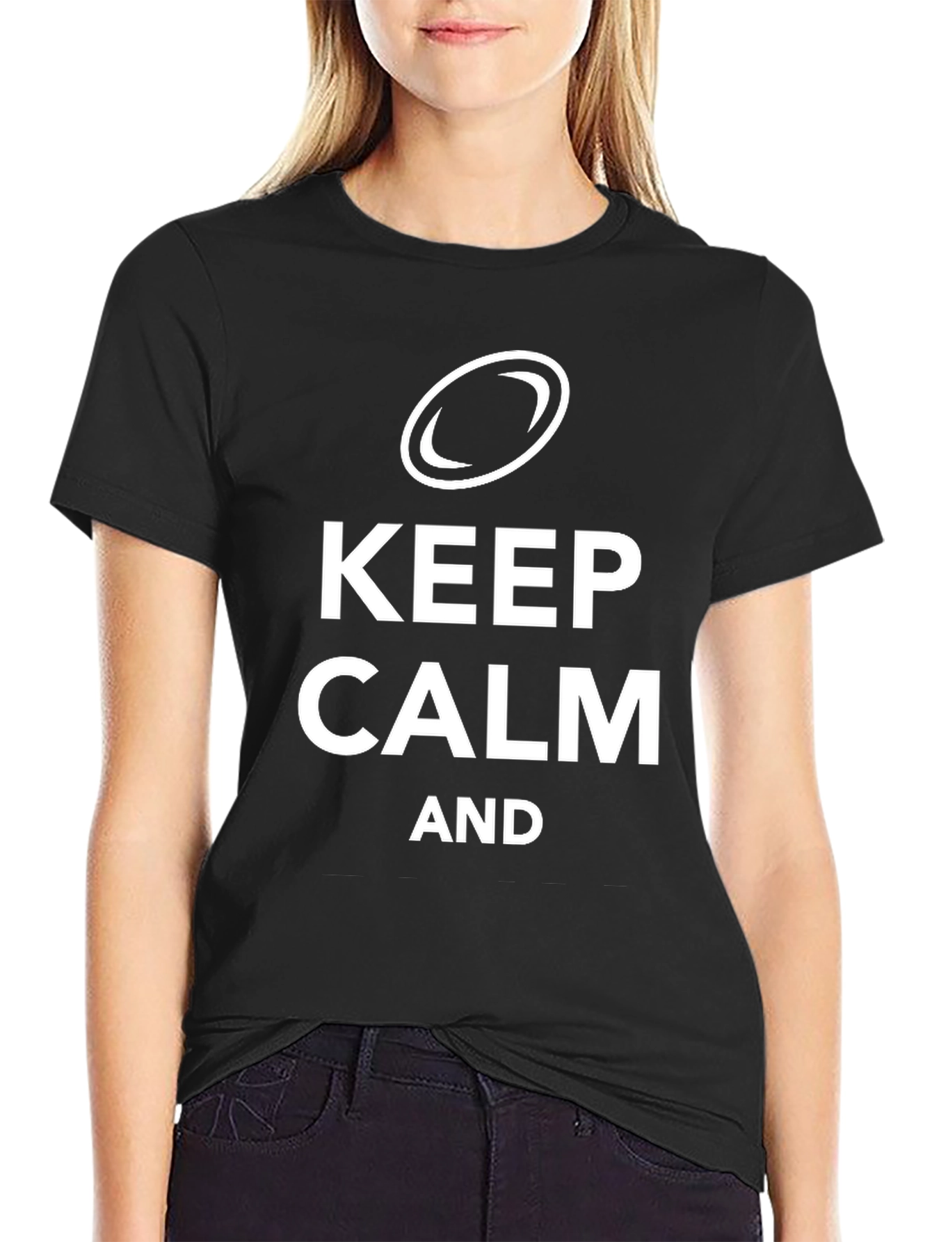 Keep Calm and Play Rugby Black T-Shirt