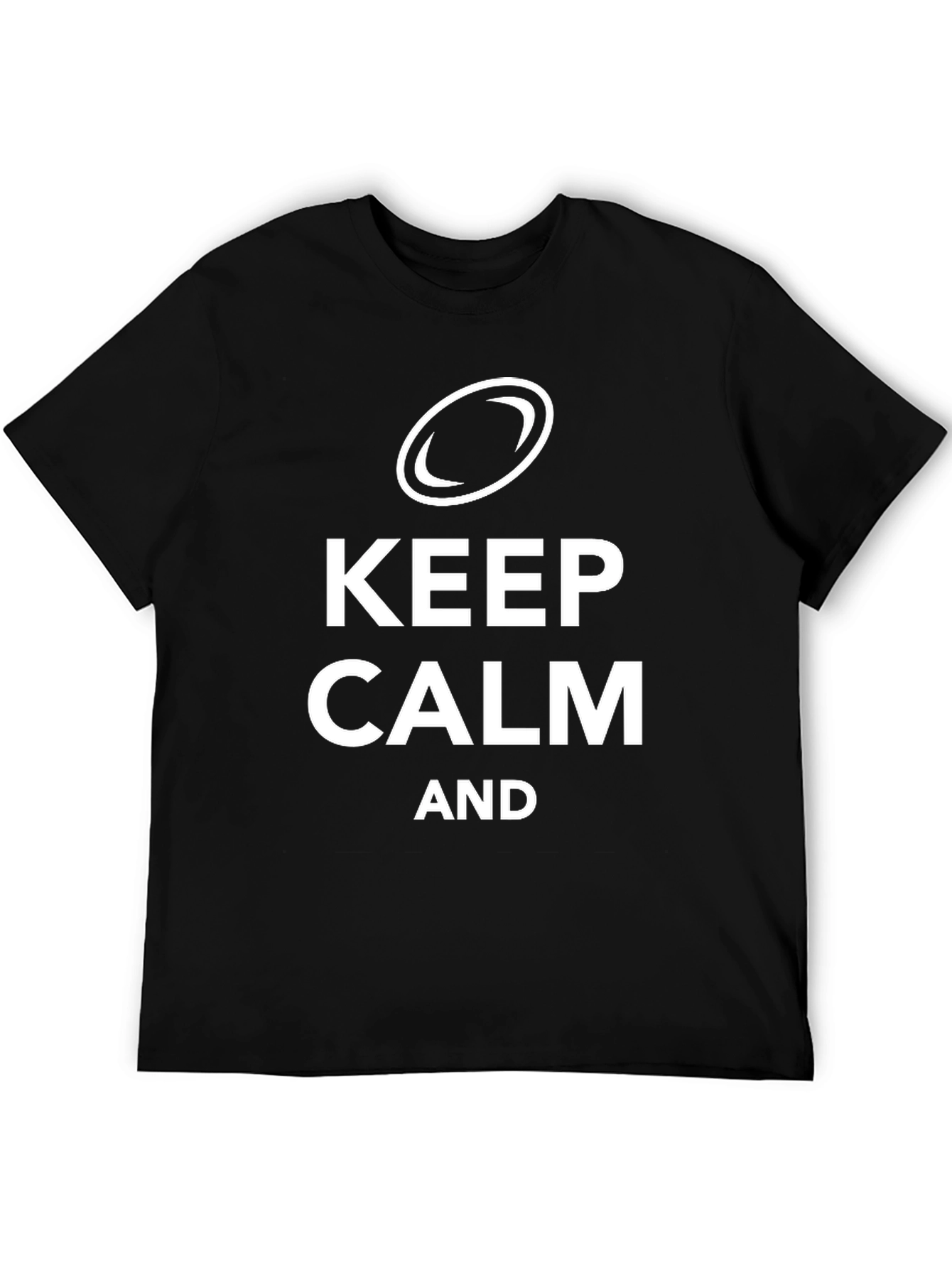 Keep Calm and Play Rugby Black T-Shirt