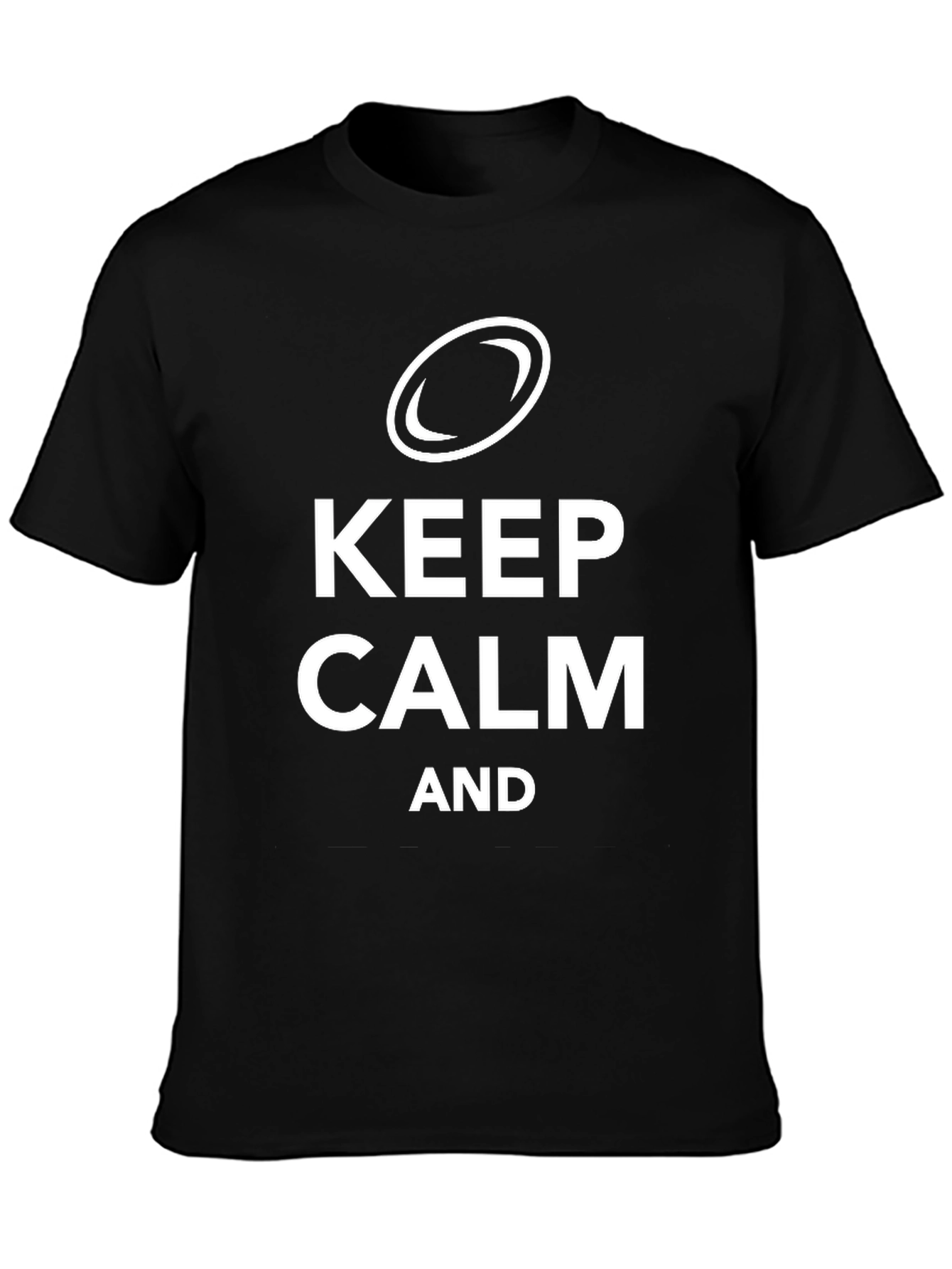 Keep Calm and Play Rugby Black T-Shirt
