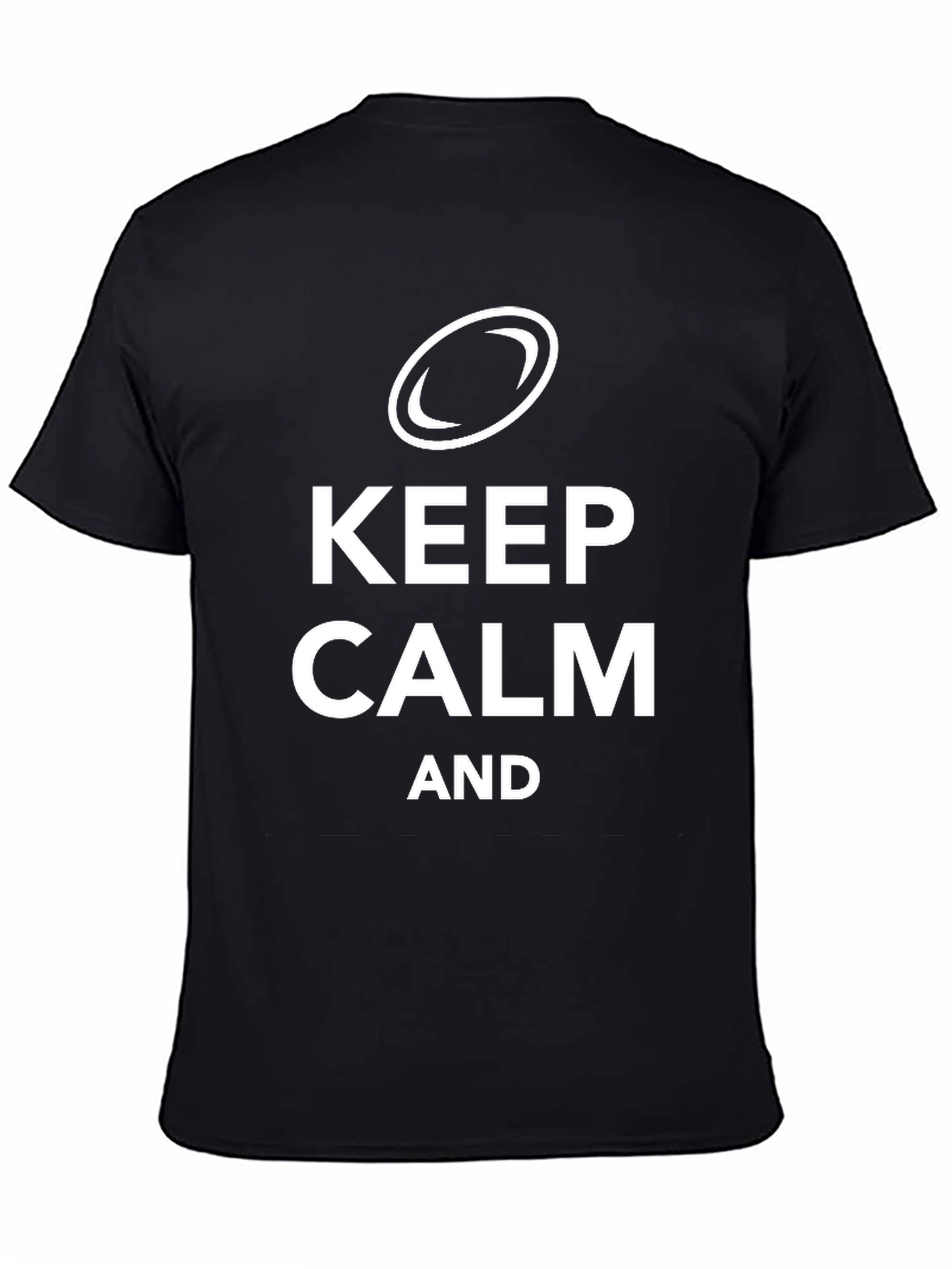 Keep Calm and Play Rugby Black T-Shirt