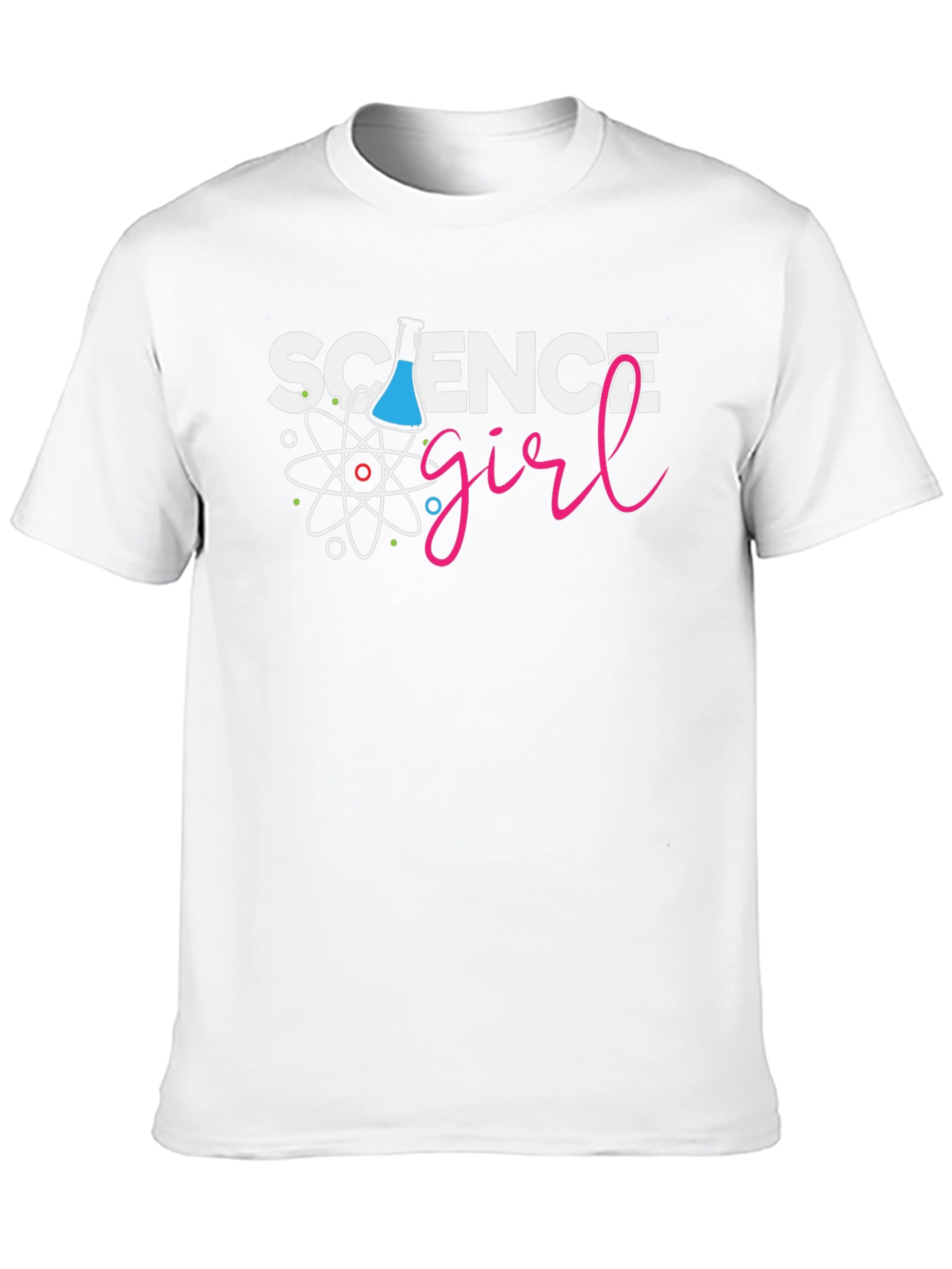 Science Girl Black T-Shirt - Chemistry Design