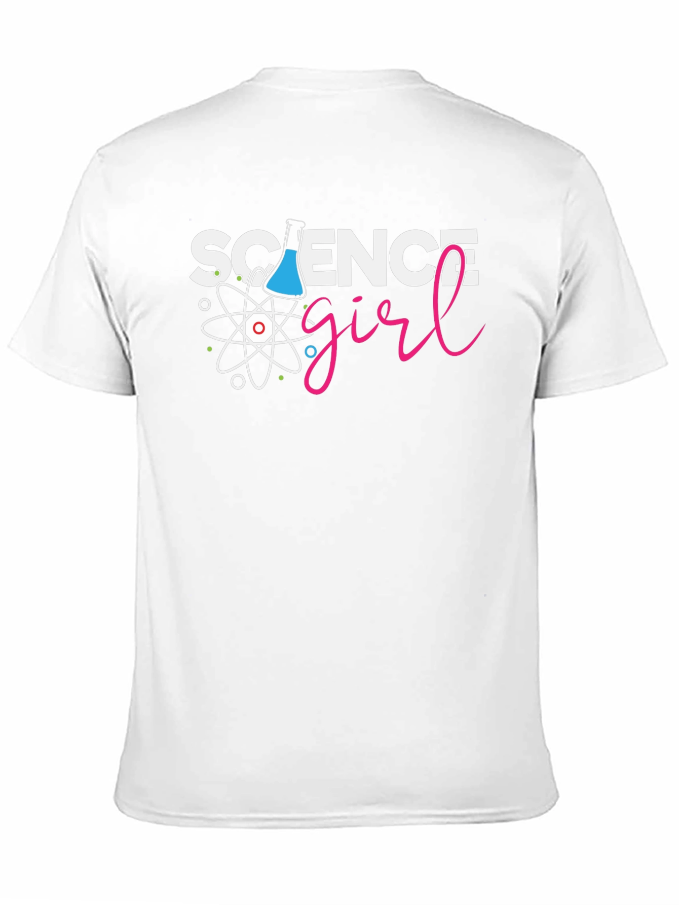 Science Girl Black T-Shirt - Chemistry Design