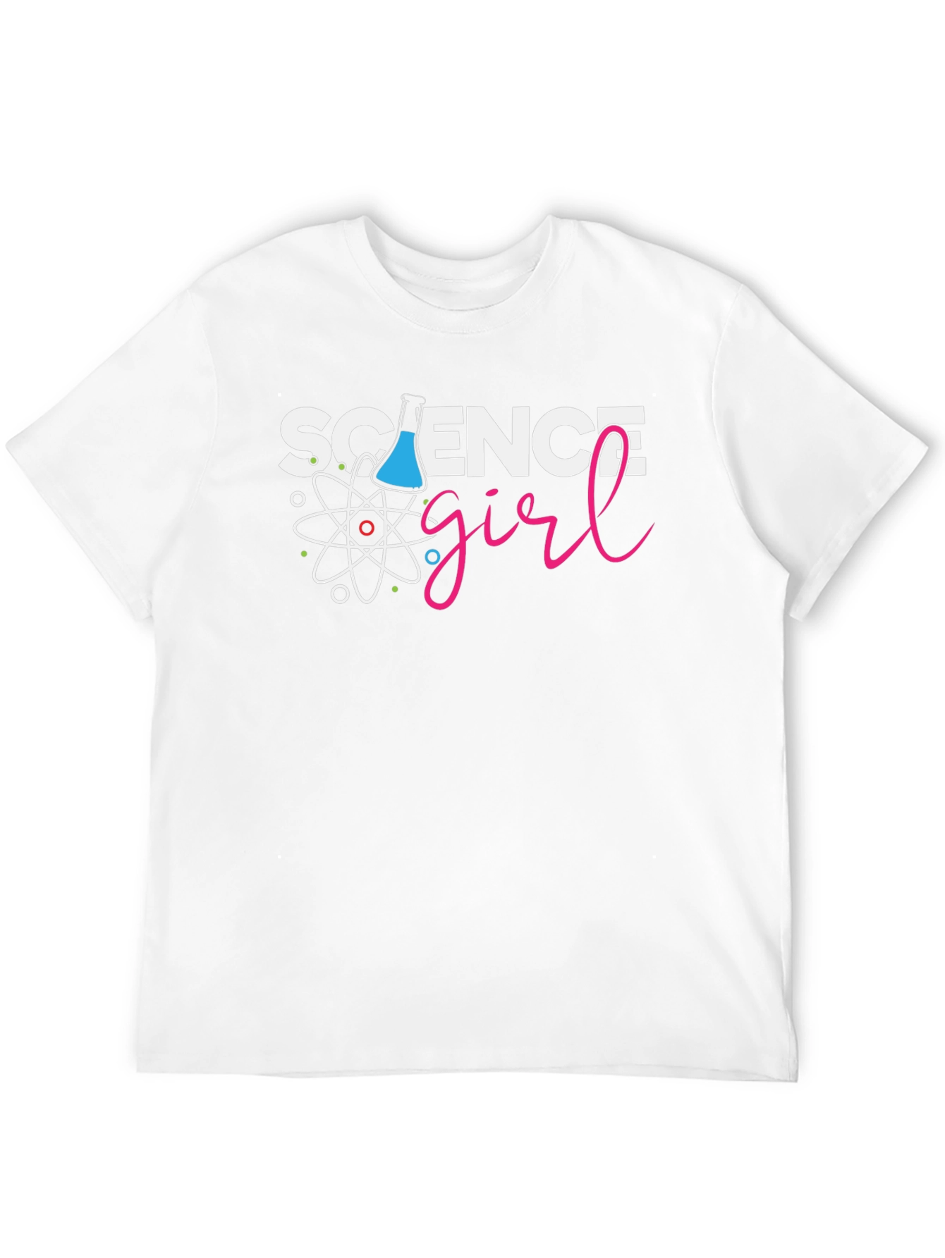 Science Girl Black T-Shirt - Chemistry Design
