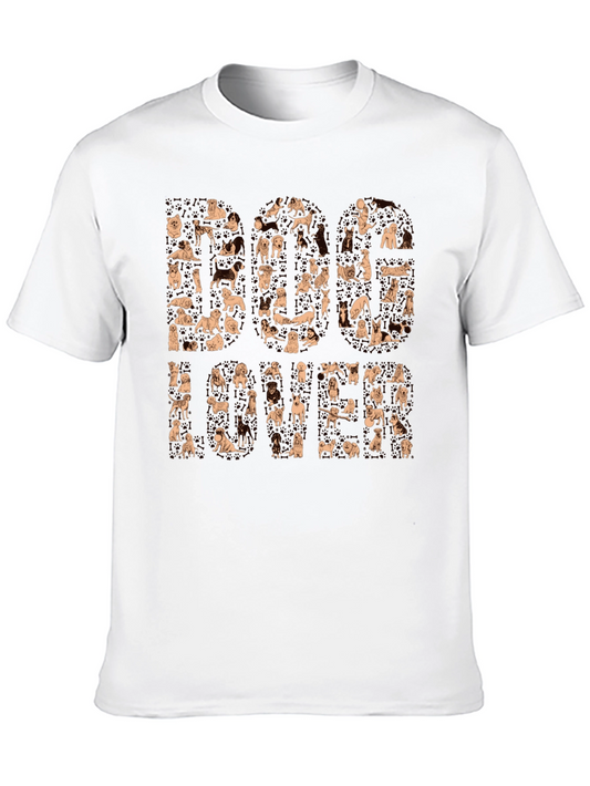 Dog Breed Print Black T-Shirt