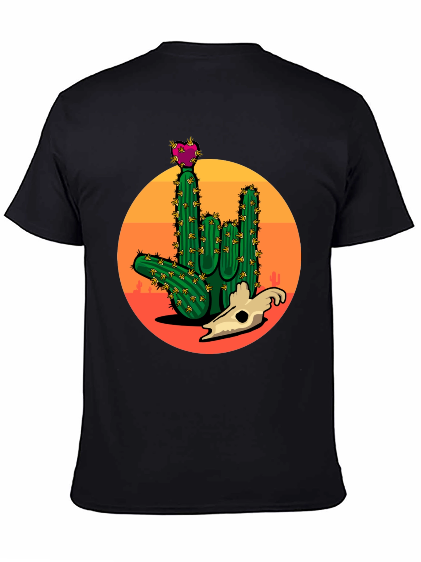 Cactus Skull Graphic Tee - Desert Vibes