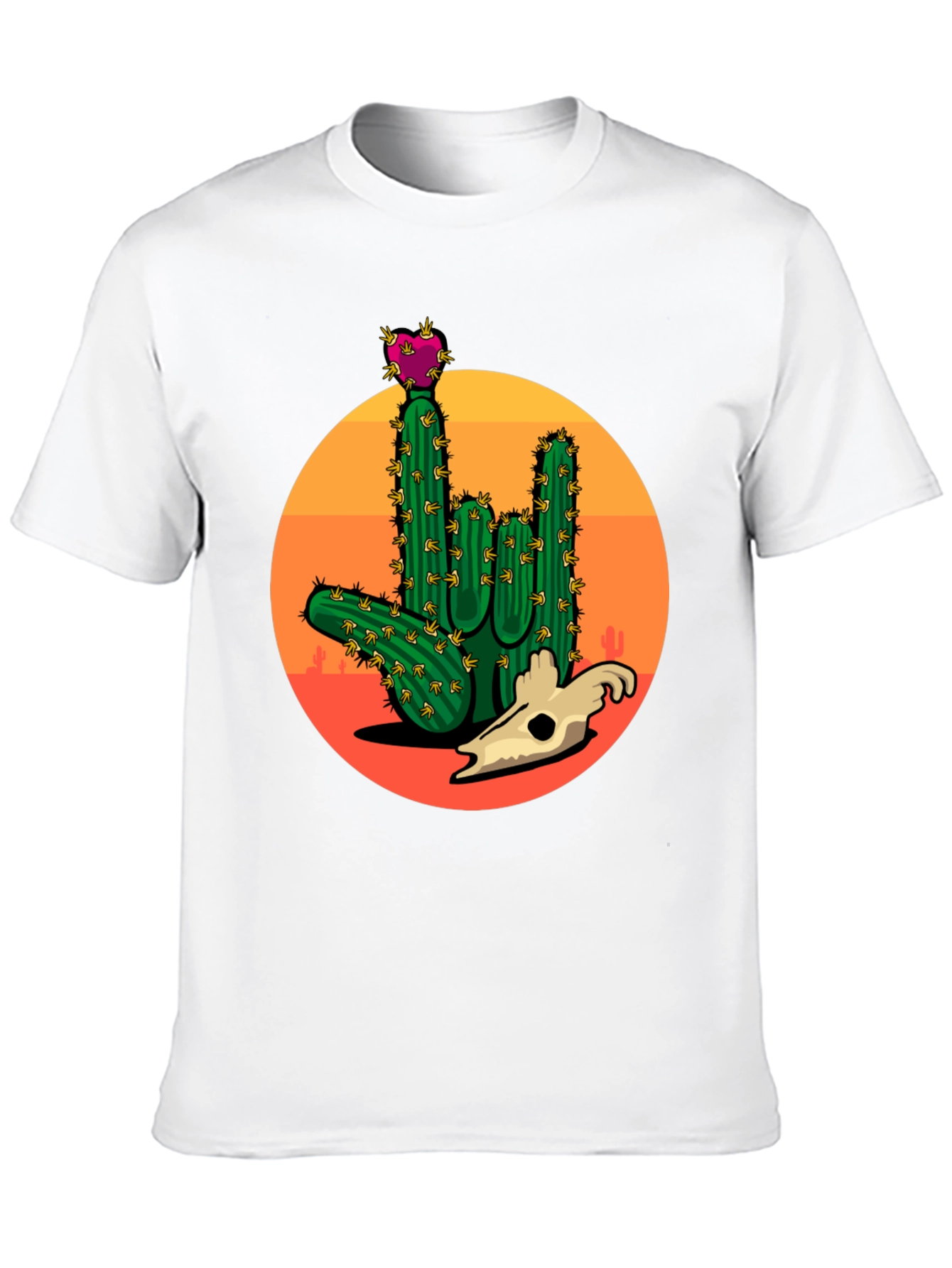 Cactus Skull Graphic Tee - Desert Vibes