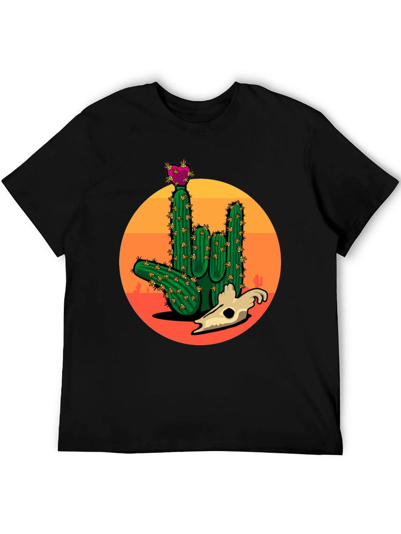 Cactus Skull Graphic Tee - Desert Vibes