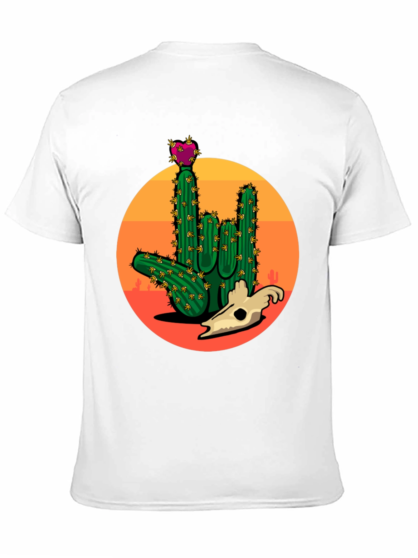 Cactus Skull Graphic Tee - Desert Vibes