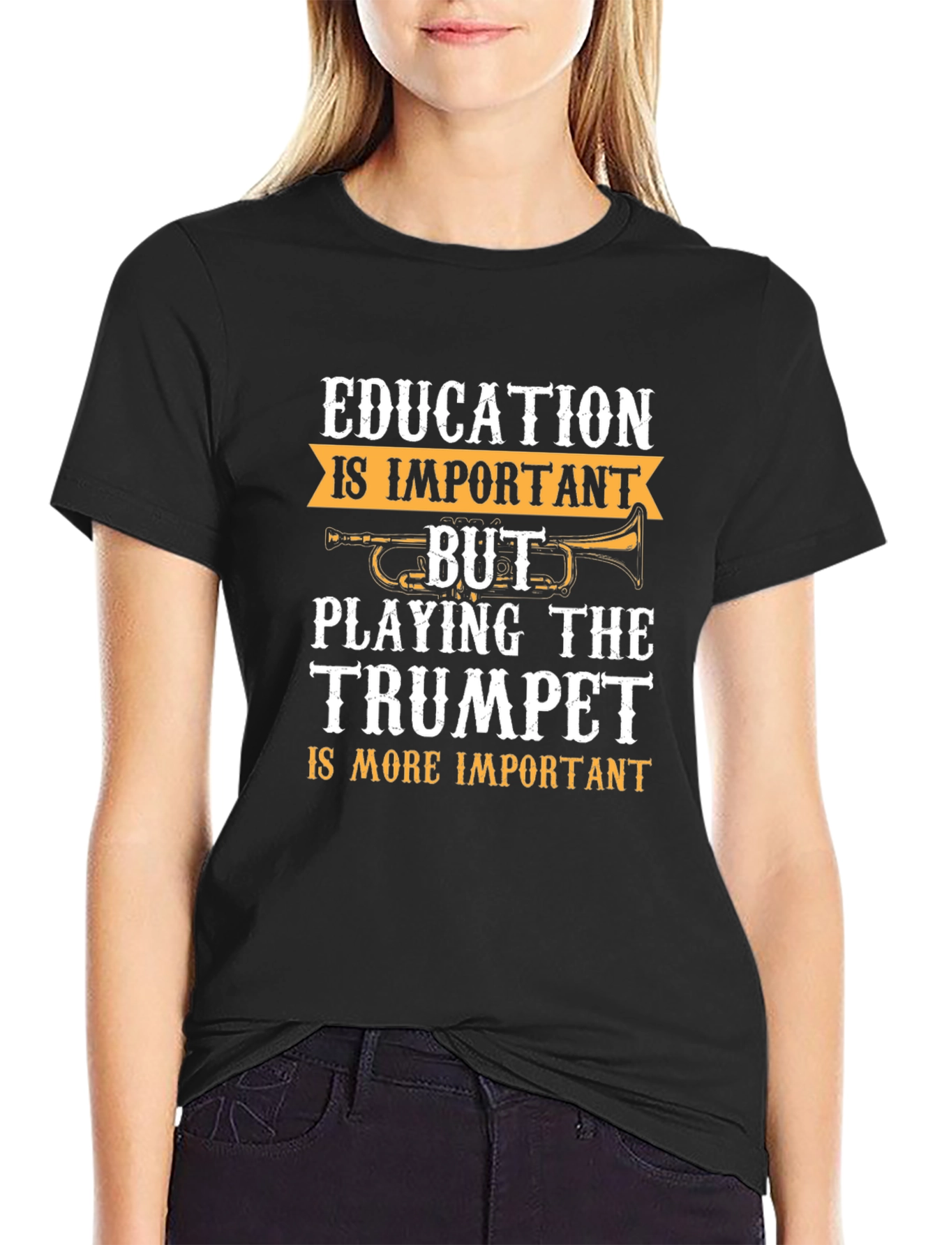 Education vs Trumpet Graphic Tee
