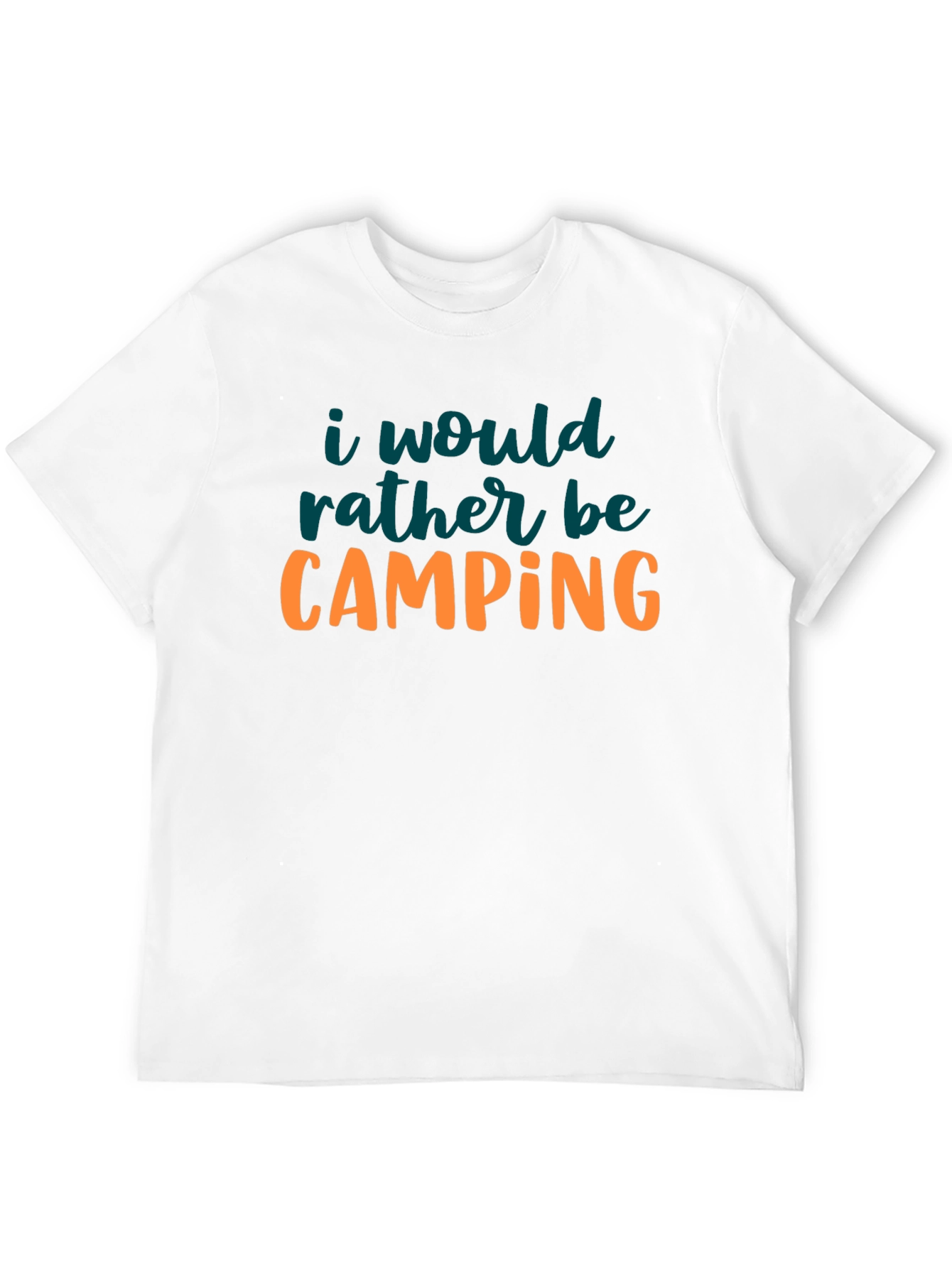 Camping Graphic Tee - Black Crew Neck