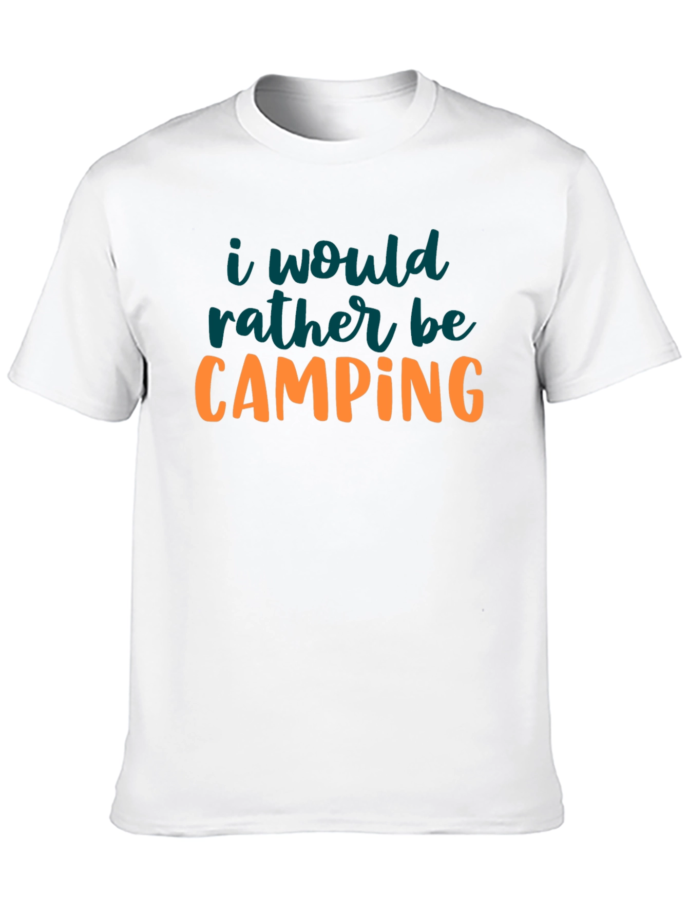 Camping Graphic Tee - Black Crew Neck