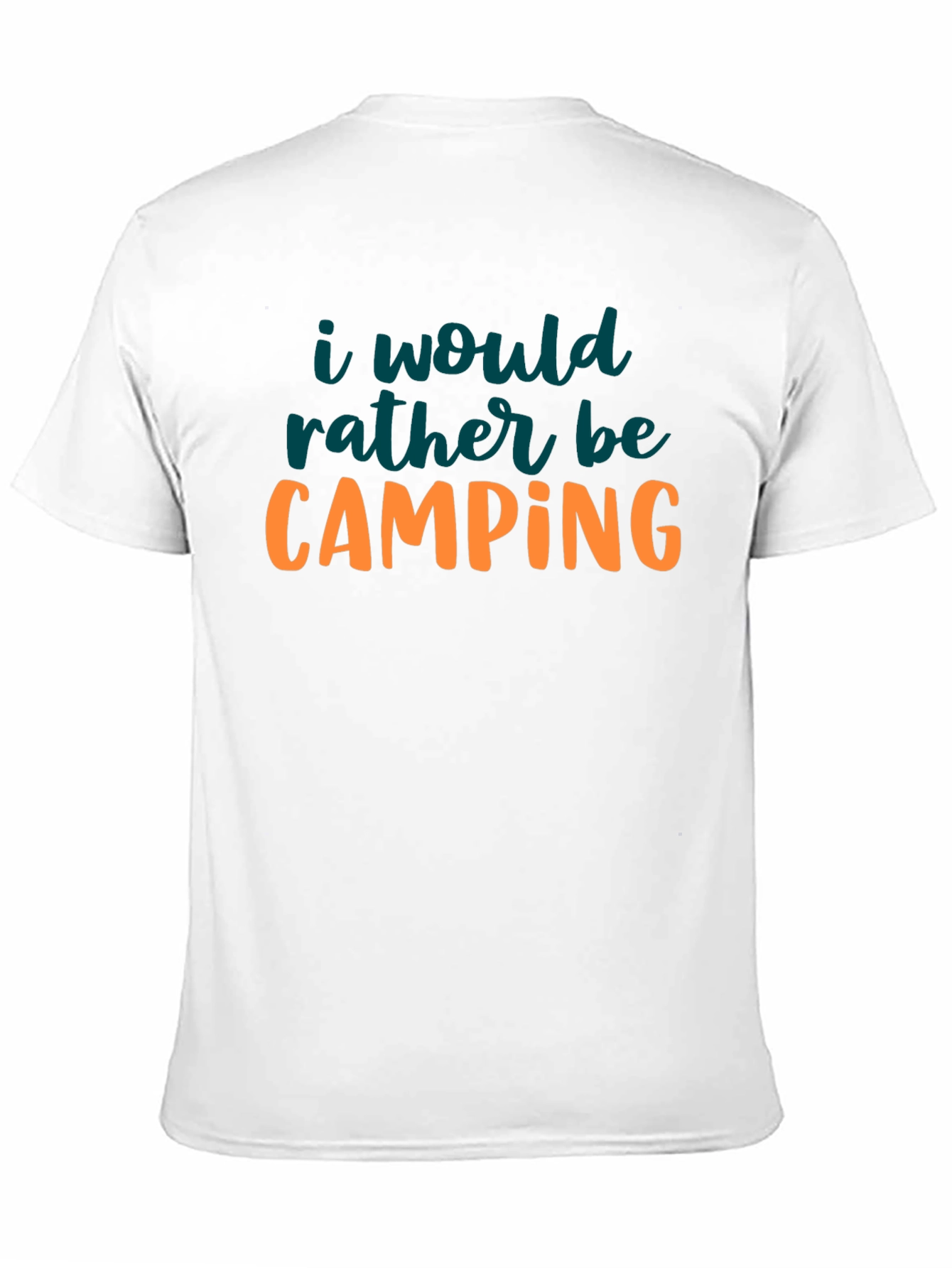Camping Graphic Tee - Black Crew Neck
