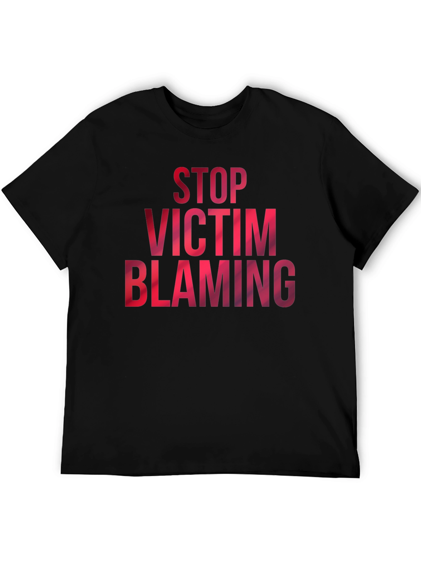 Stop Victim Blaming Graphic Tee - Black Cotton T-Shirt