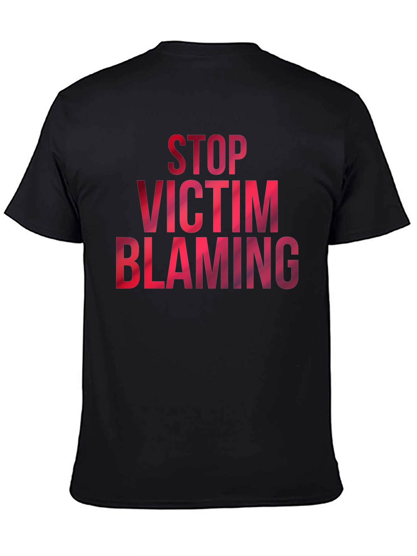 Stop Victim Blaming Graphic Tee - Black Cotton T-Shirt