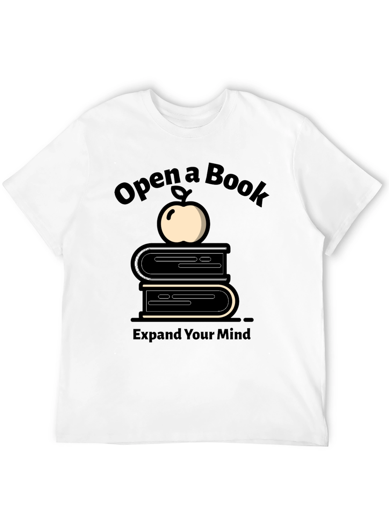 Open a Book Graphic Tee - Unisex Black T-Shirt