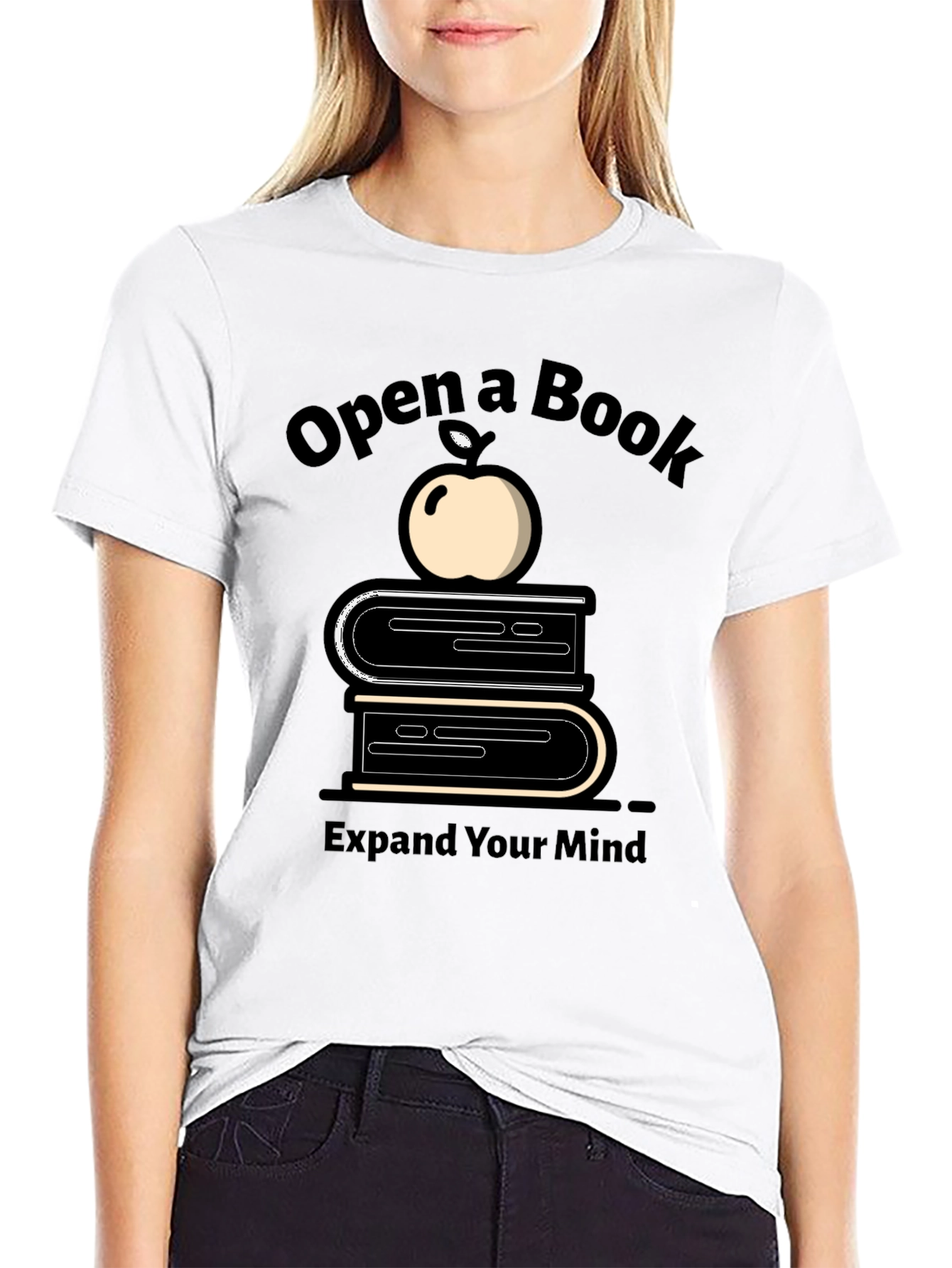 Open a Book Graphic Tee - Unisex Black T-Shirt