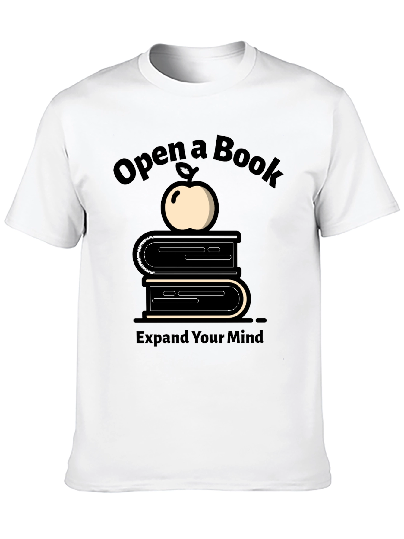 Open a Book Graphic Tee - Unisex Black T-Shirt
