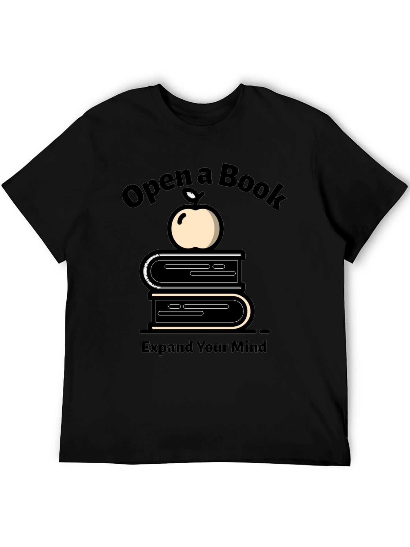 Open a Book Graphic Tee - Unisex Black T-Shirt