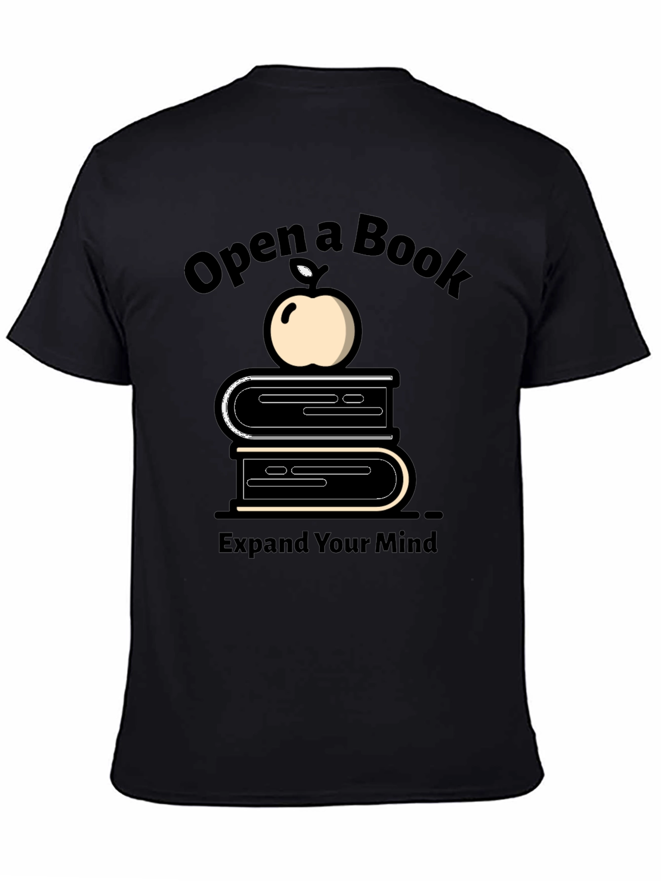 Open a Book Graphic Tee - Unisex Black T-Shirt