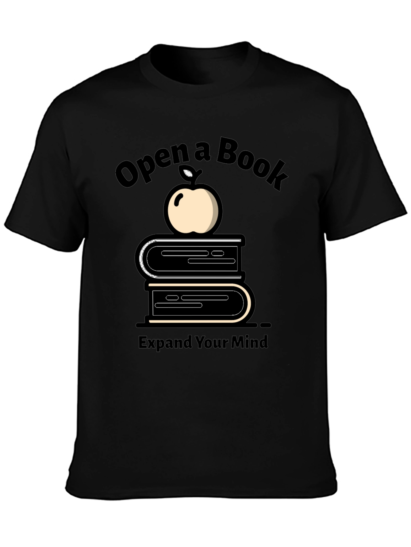 Open a Book Graphic Tee - Unisex Black T-Shirt