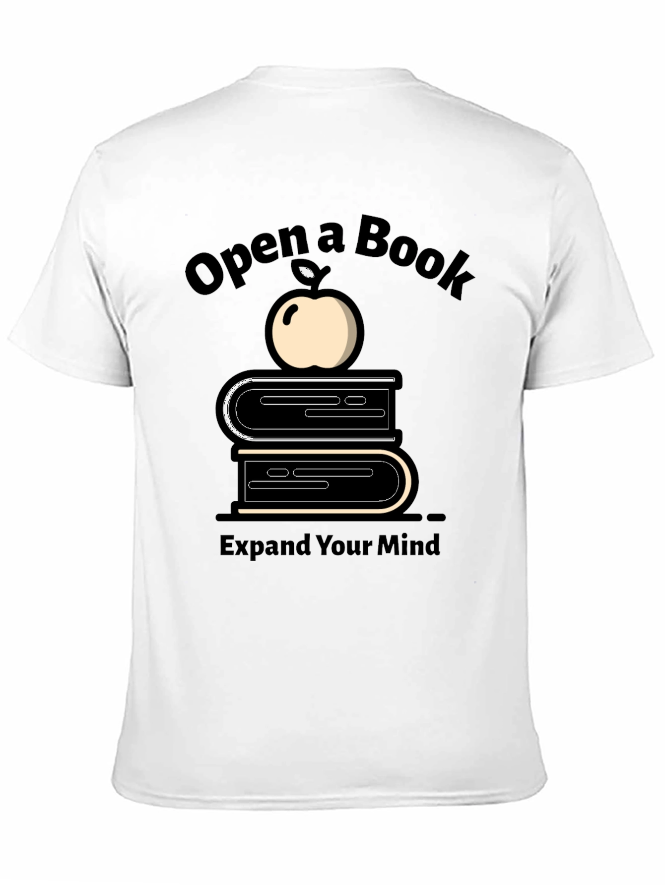 Open a Book Graphic Tee - Unisex Black T-Shirt