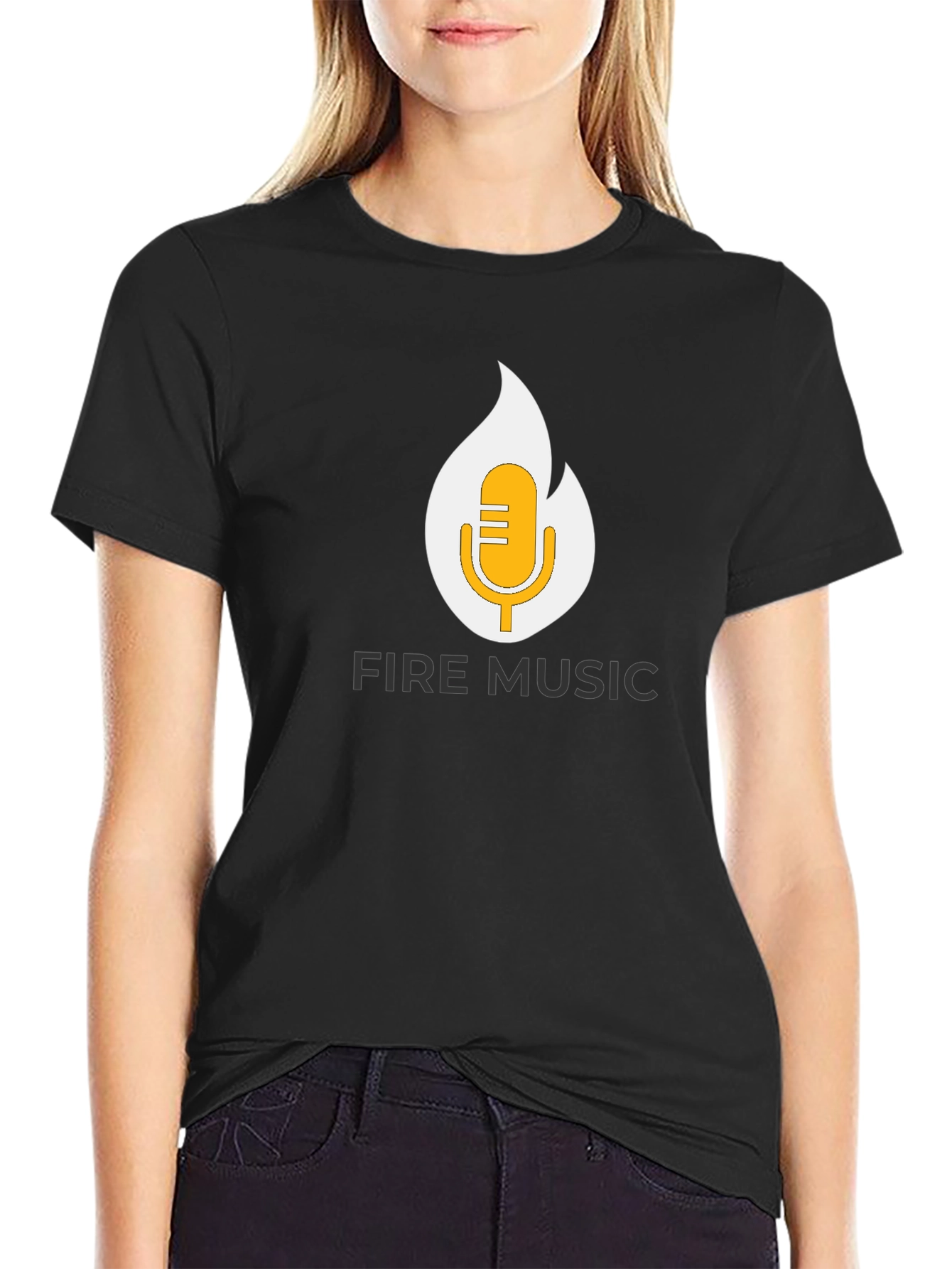 Fire Music T-Shirt - Black Graphic Tee