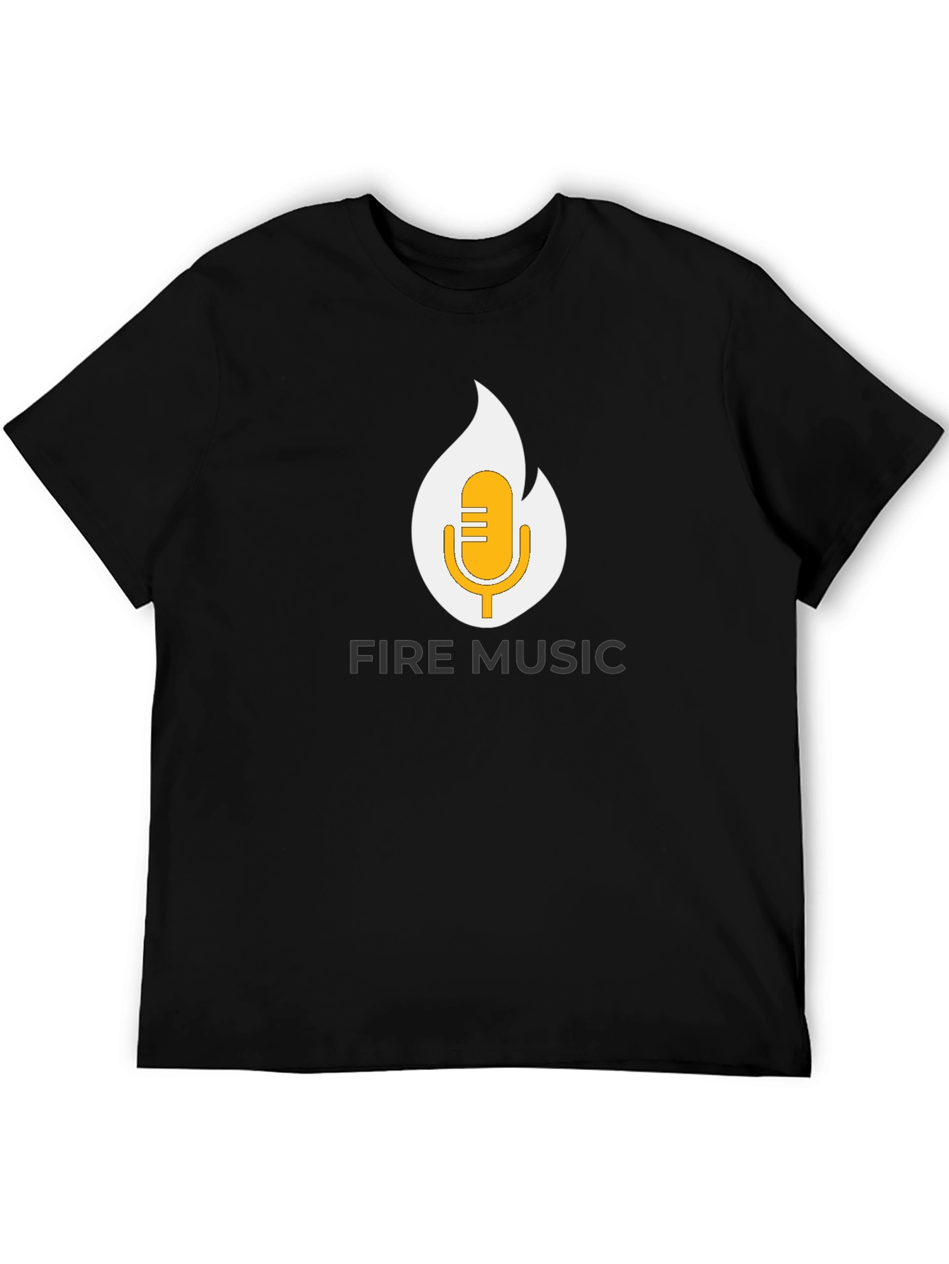 Fire Music T-Shirt - Black Graphic Tee