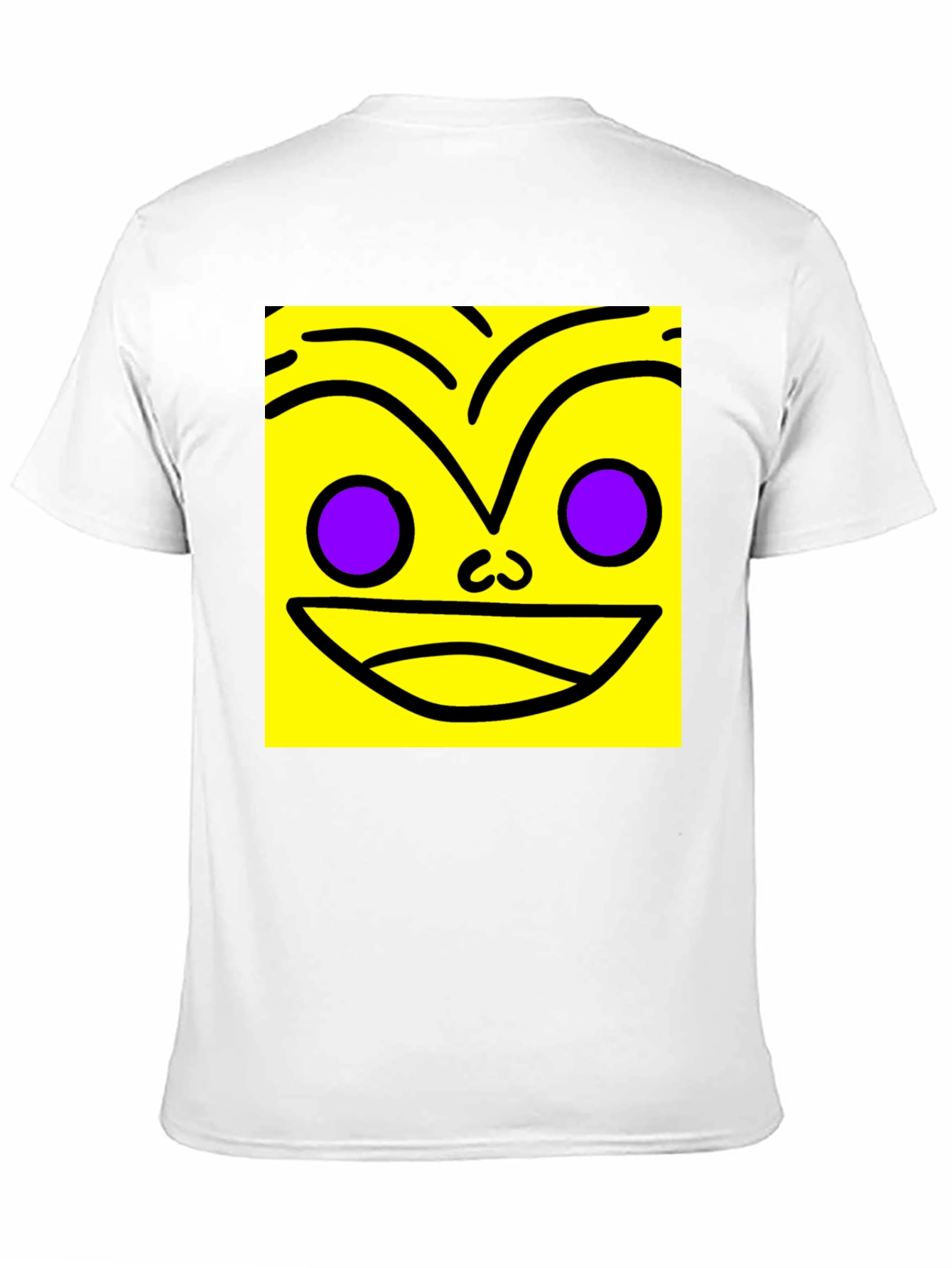 Funky Face Graphic Tee - Black Cotton Blend Shirt