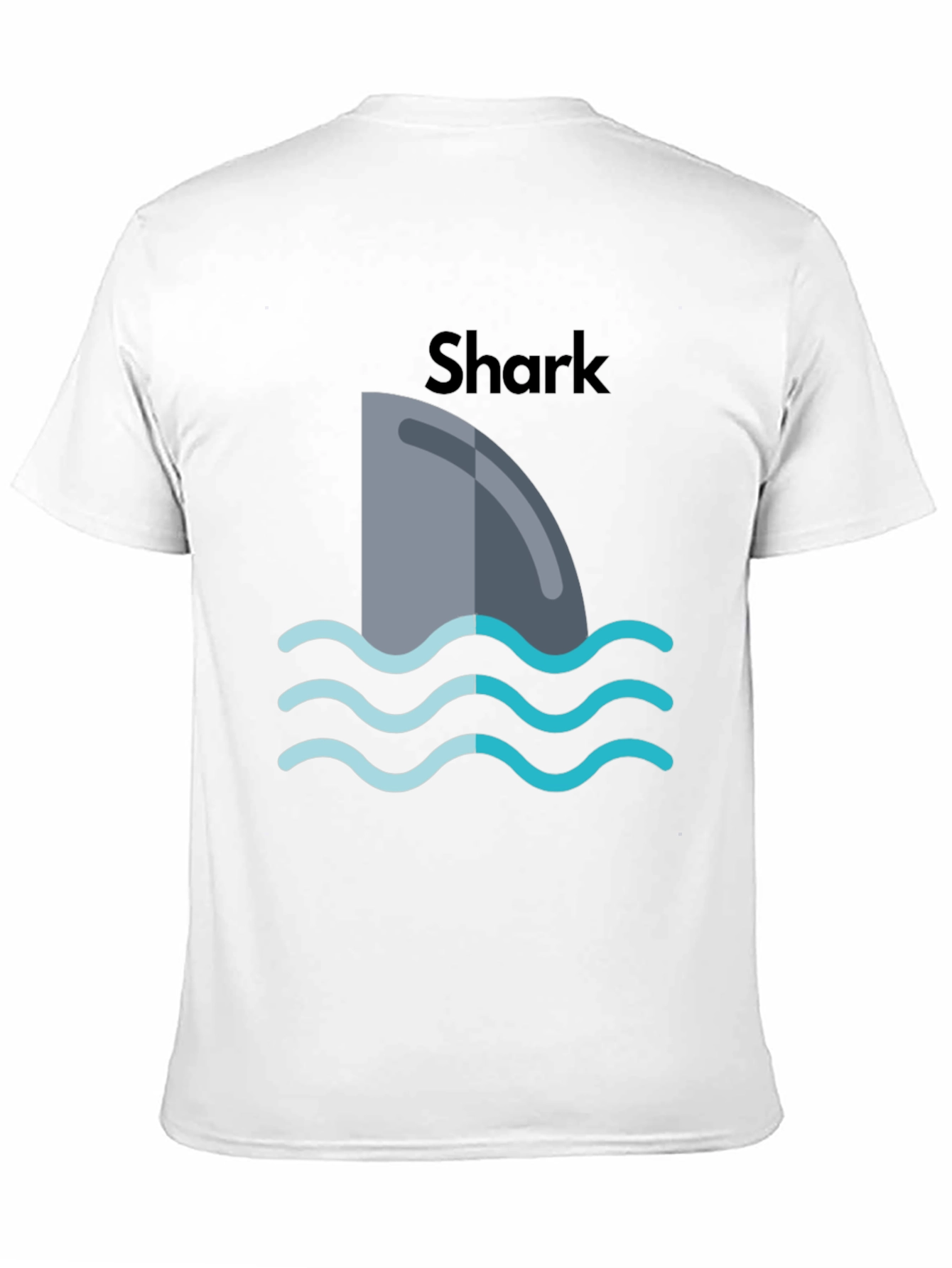 Shark Fin Graphic Black T-Shirt