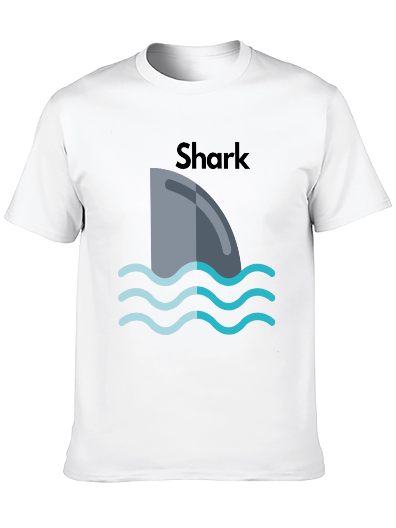 Shark Fin Graphic Black T-Shirt