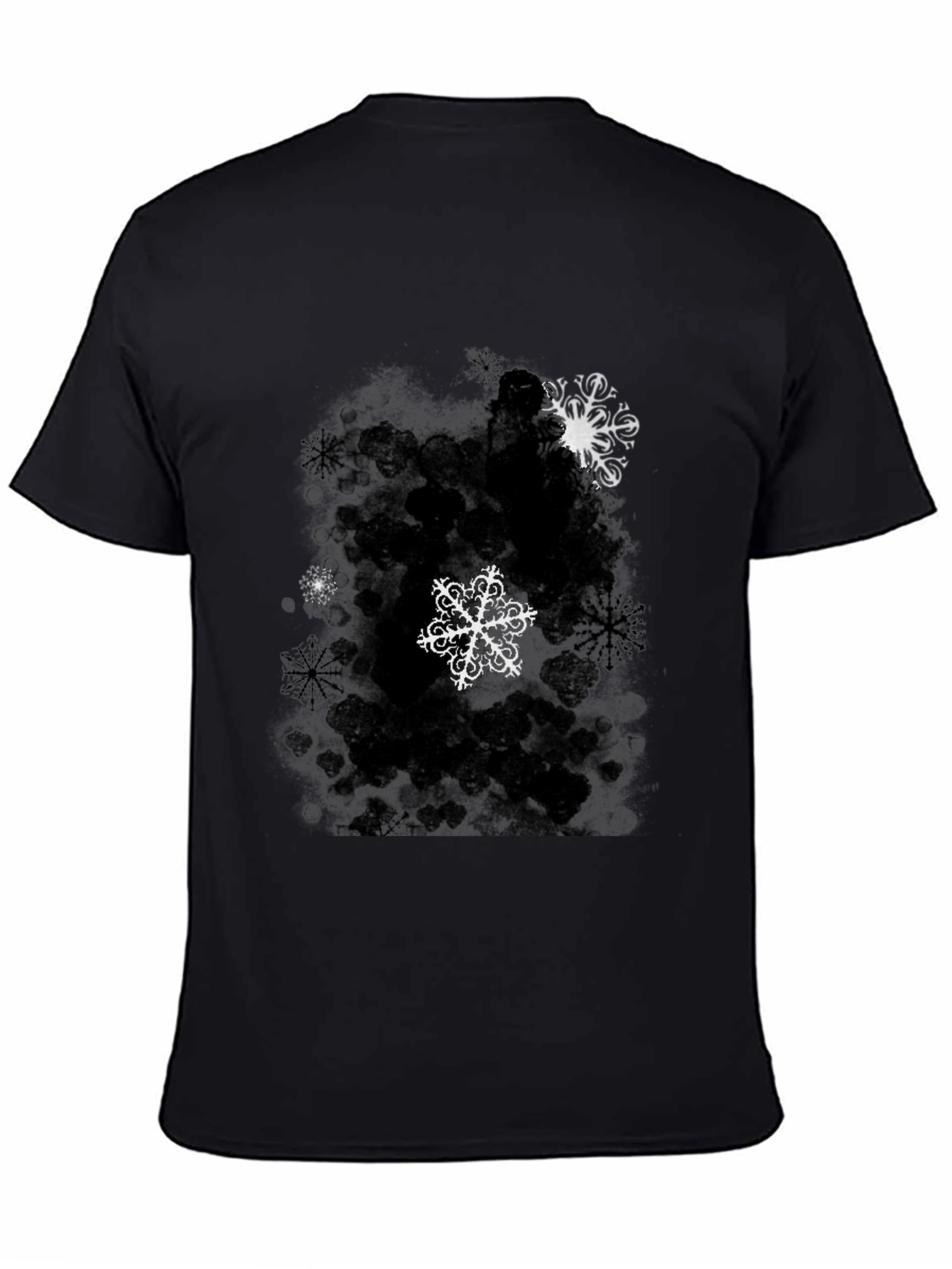 Snowflake Graphic Black T-Shirt