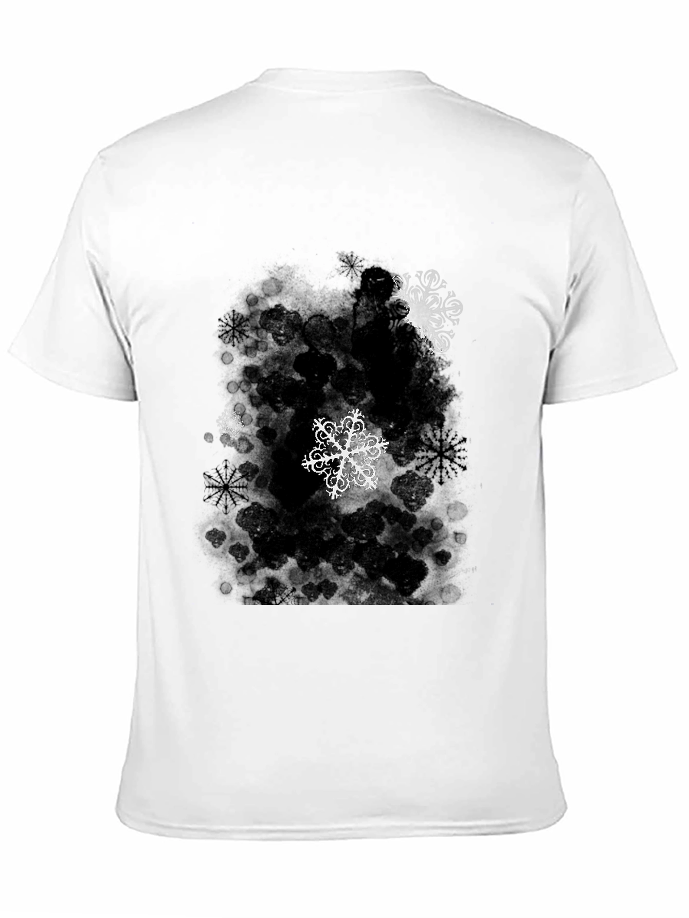 Snowflake Graphic Black T-Shirt