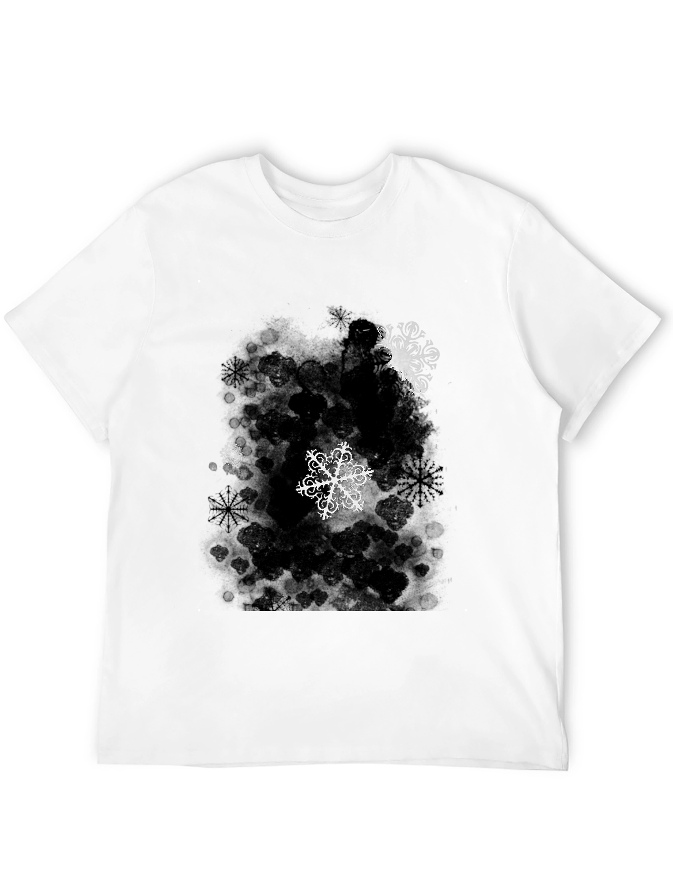 Snowflake Graphic Black T-Shirt