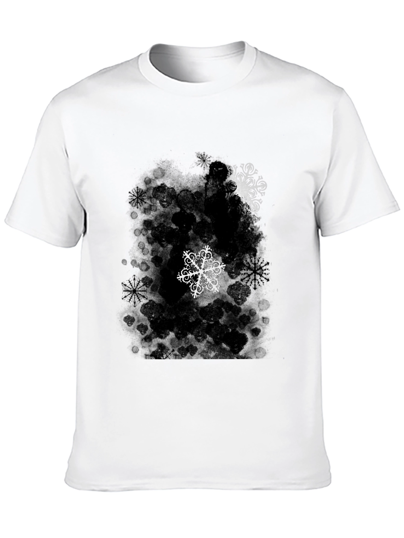 Snowflake Graphic Black T-Shirt