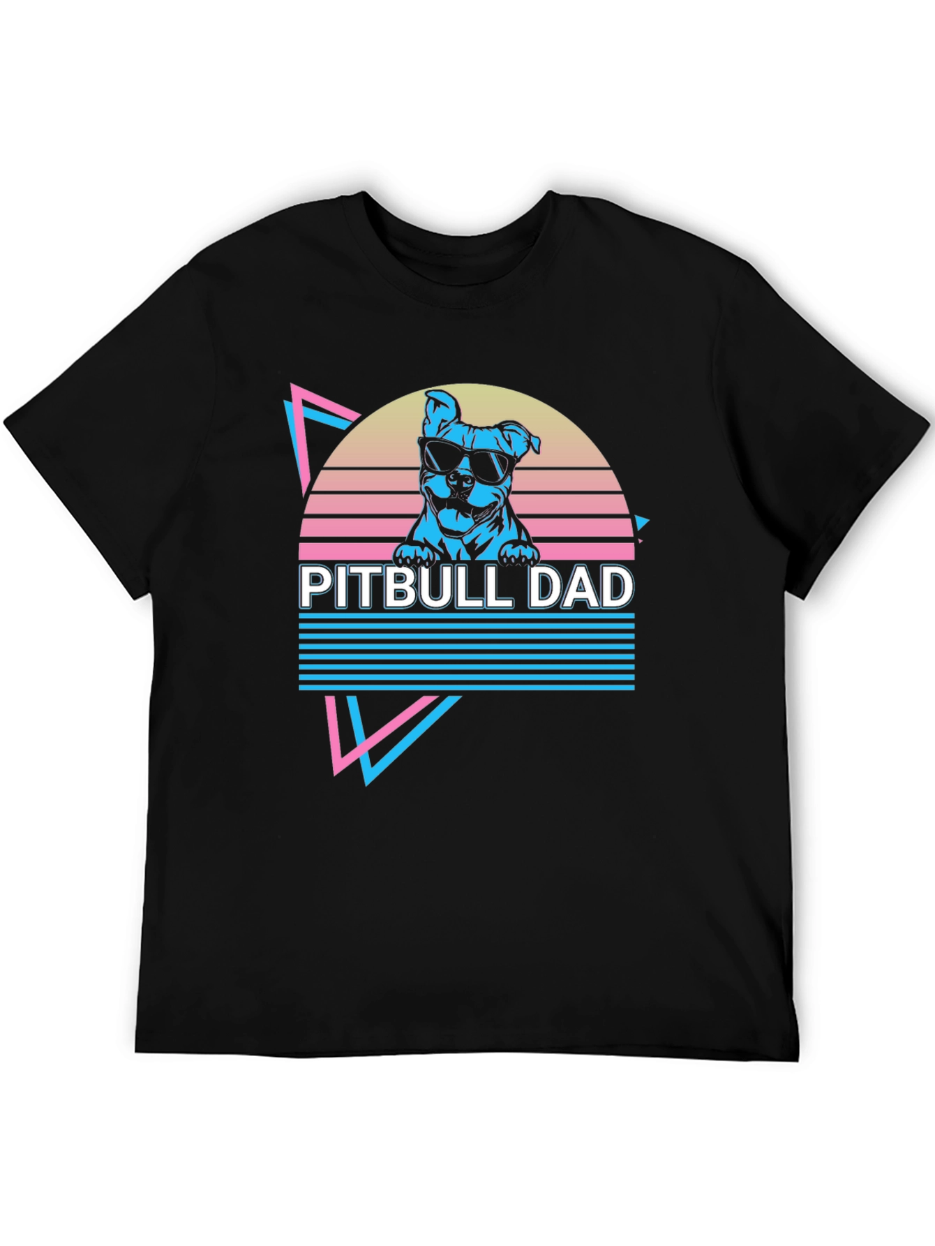 Pitbull Dad T-Shirt - Retro Style