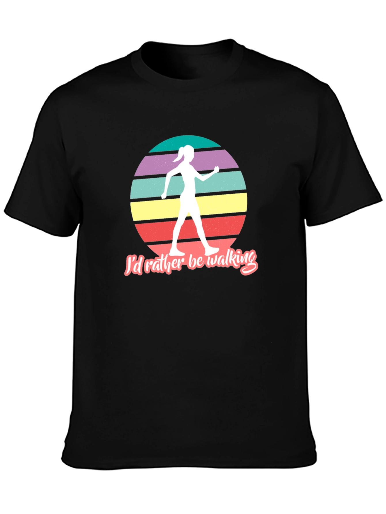 Id Rather Be Walking Retro Graphic Tee