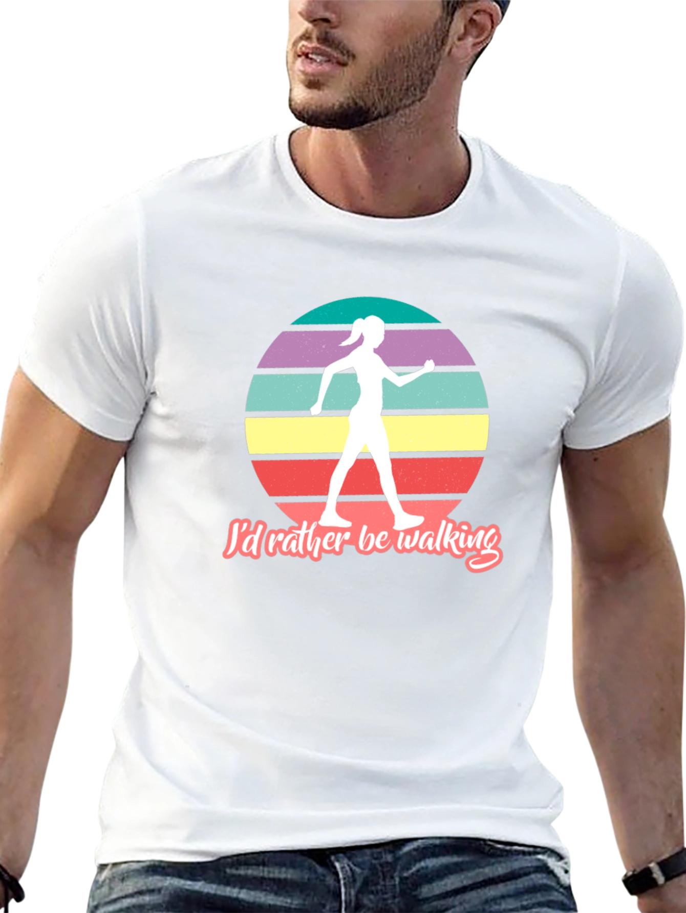 Id Rather Be Walking Retro Graphic Tee