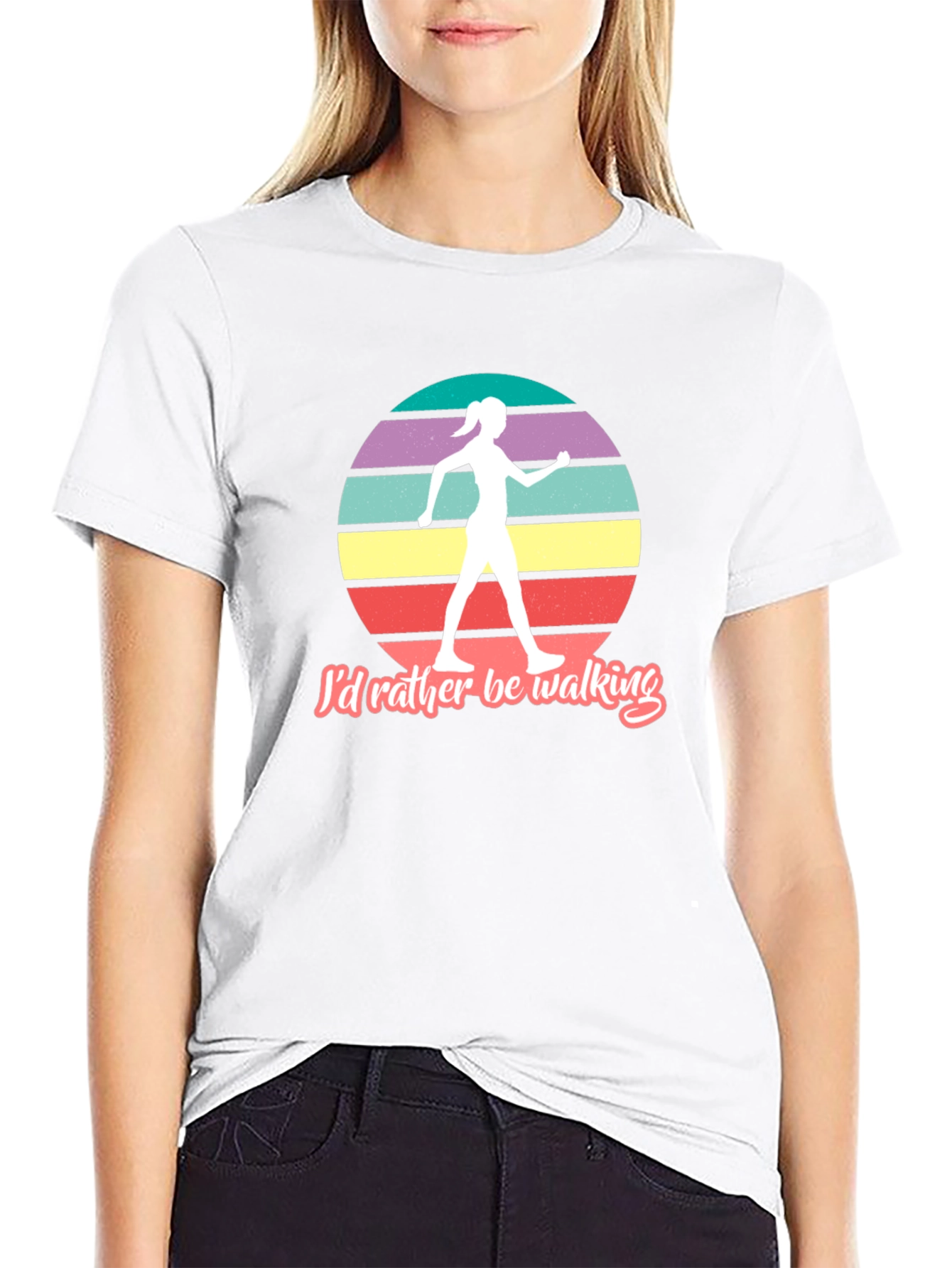 Id Rather Be Walking Retro Graphic Tee