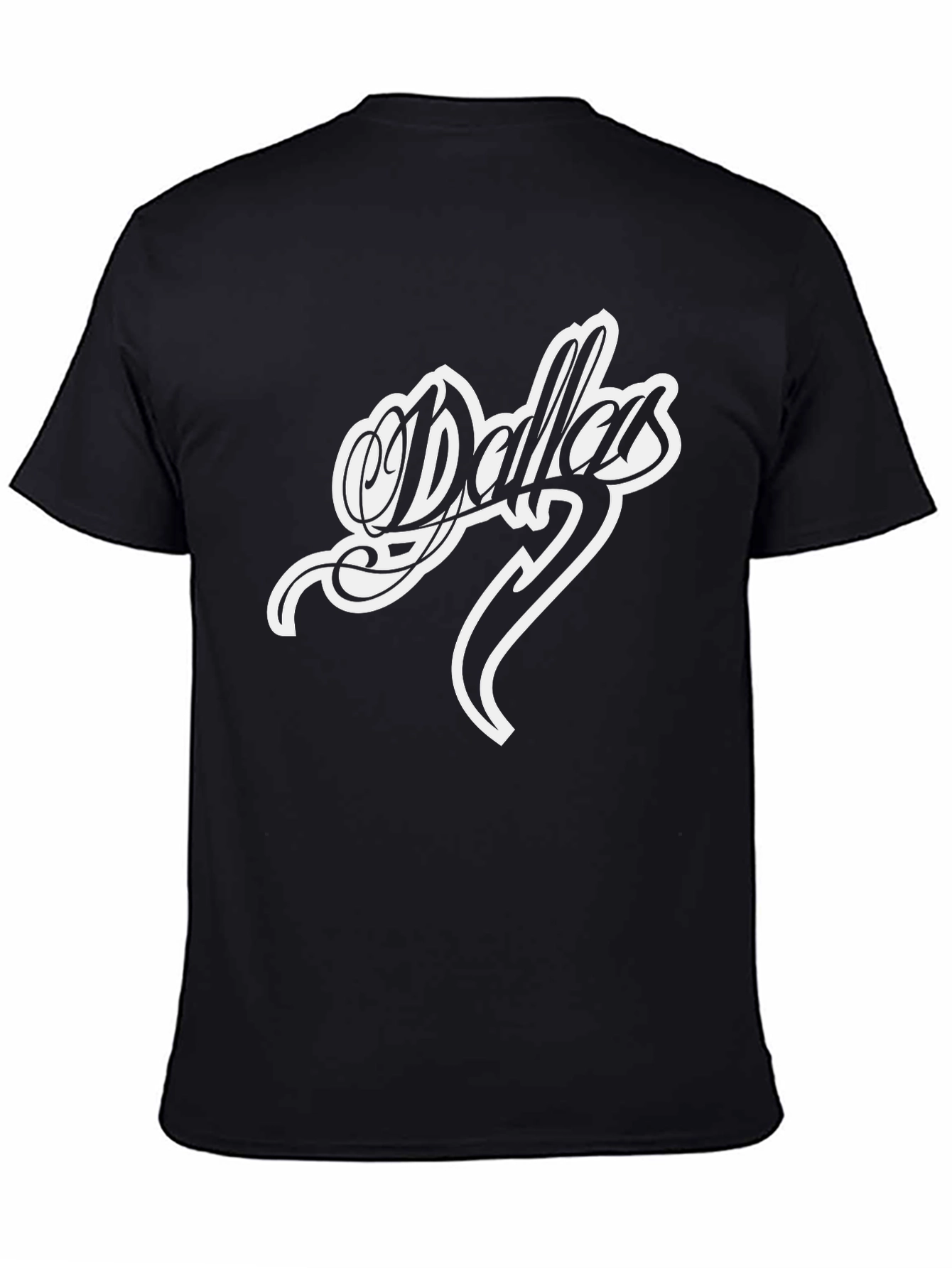 Dallas Graphic T-Shirt - Black Cotton Tee