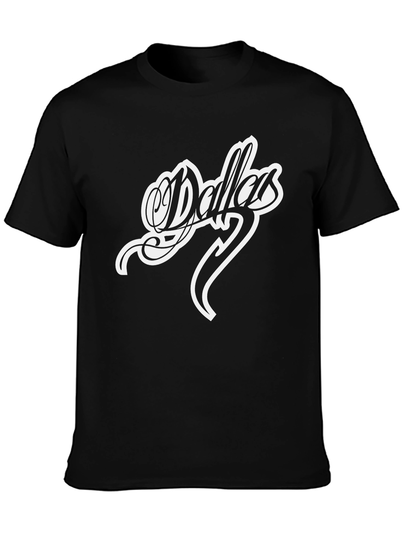 Dallas Graphic T-Shirt - Black Cotton Tee