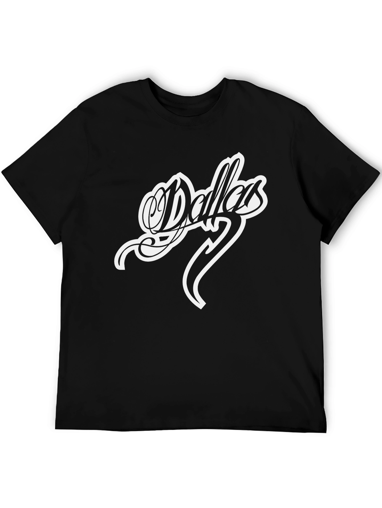 Dallas Graphic T-Shirt - Black Cotton Tee