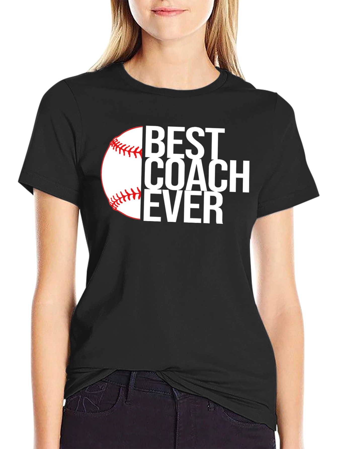 Best Coach Ever Baseball T-Shirt - Black