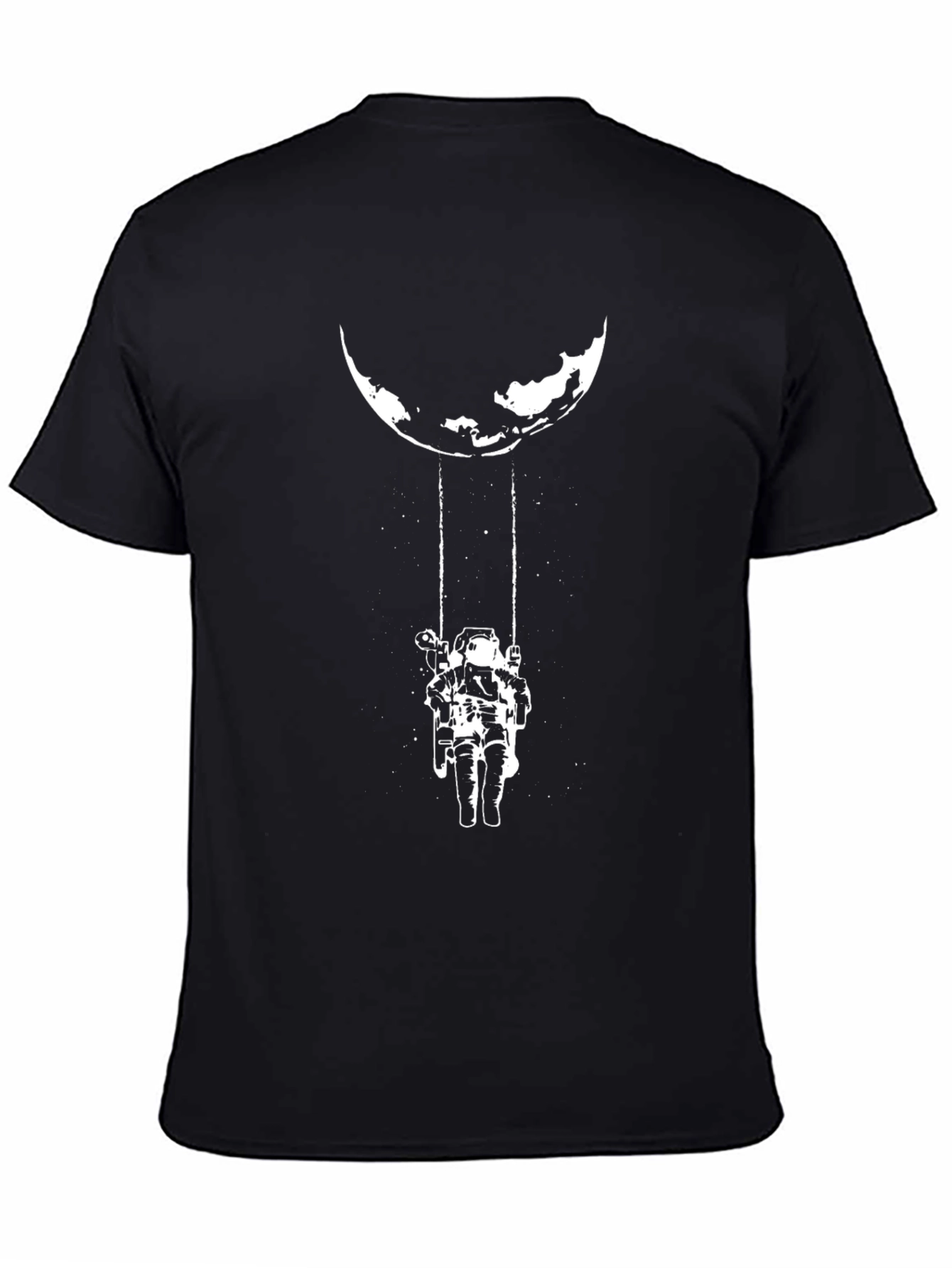 Astronaut Moon Swing Graphic Tee - Black
