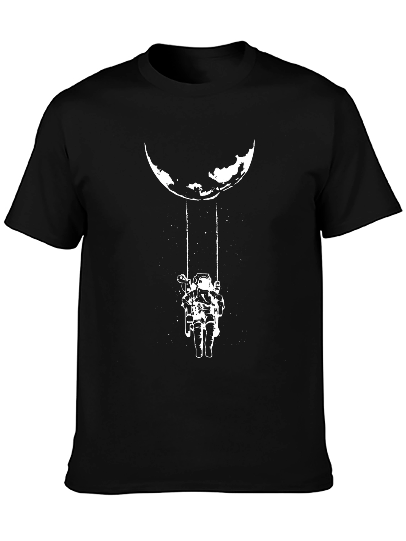 Astronaut Moon Swing Graphic Tee - Black