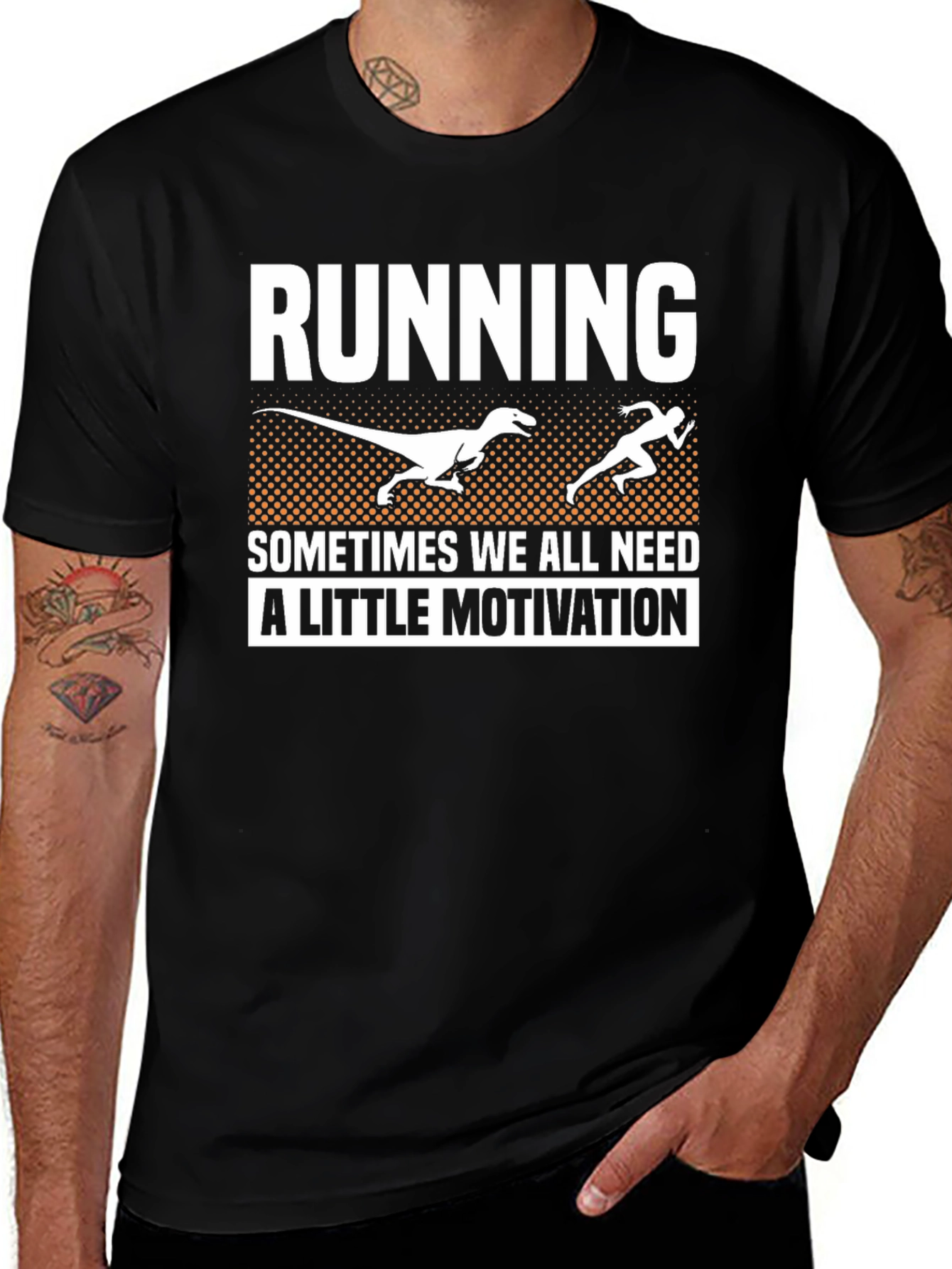 Running Dinosaur Motivation T-Shirt