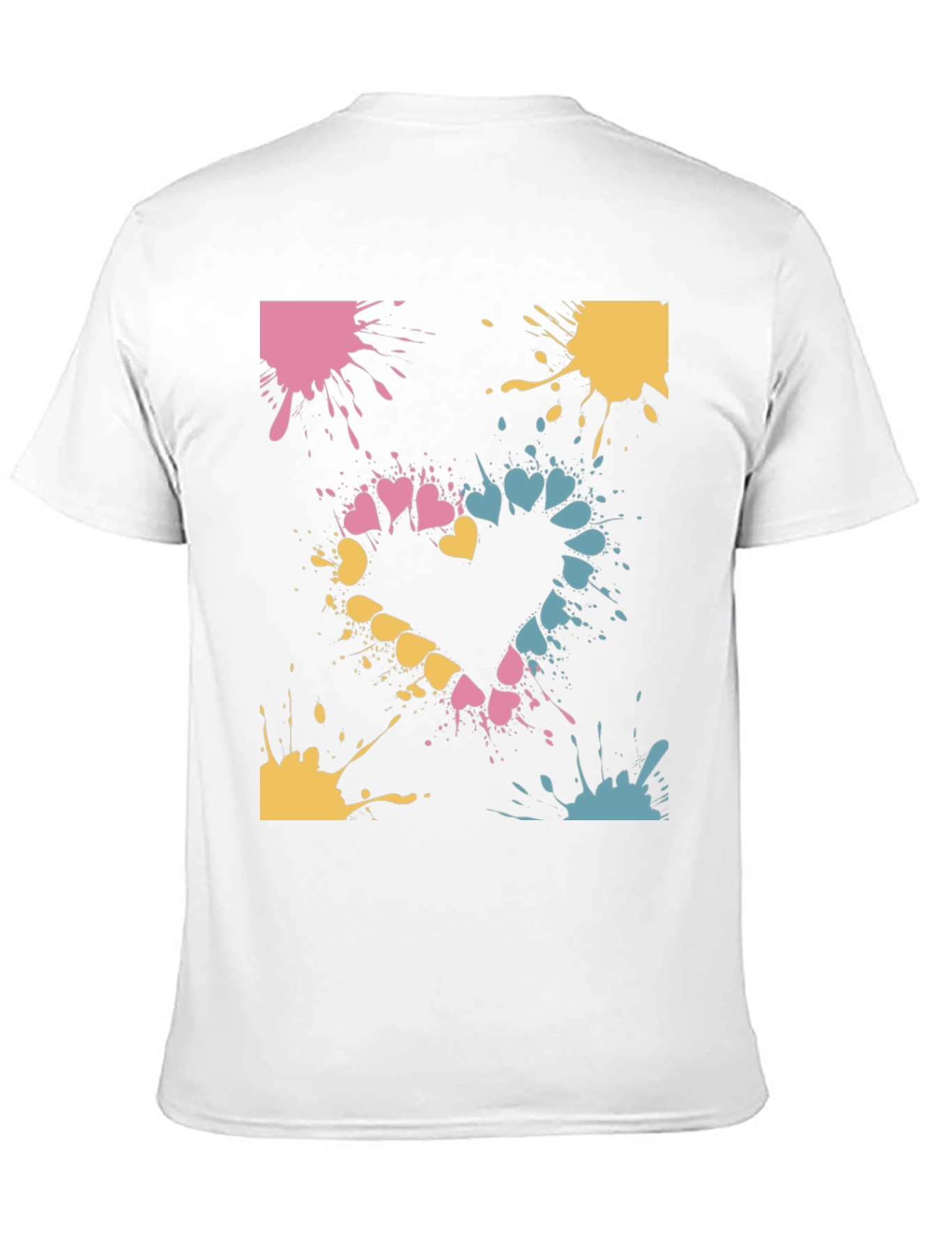 Heart Splash Graphic Tee - Casual Black T-Shirt