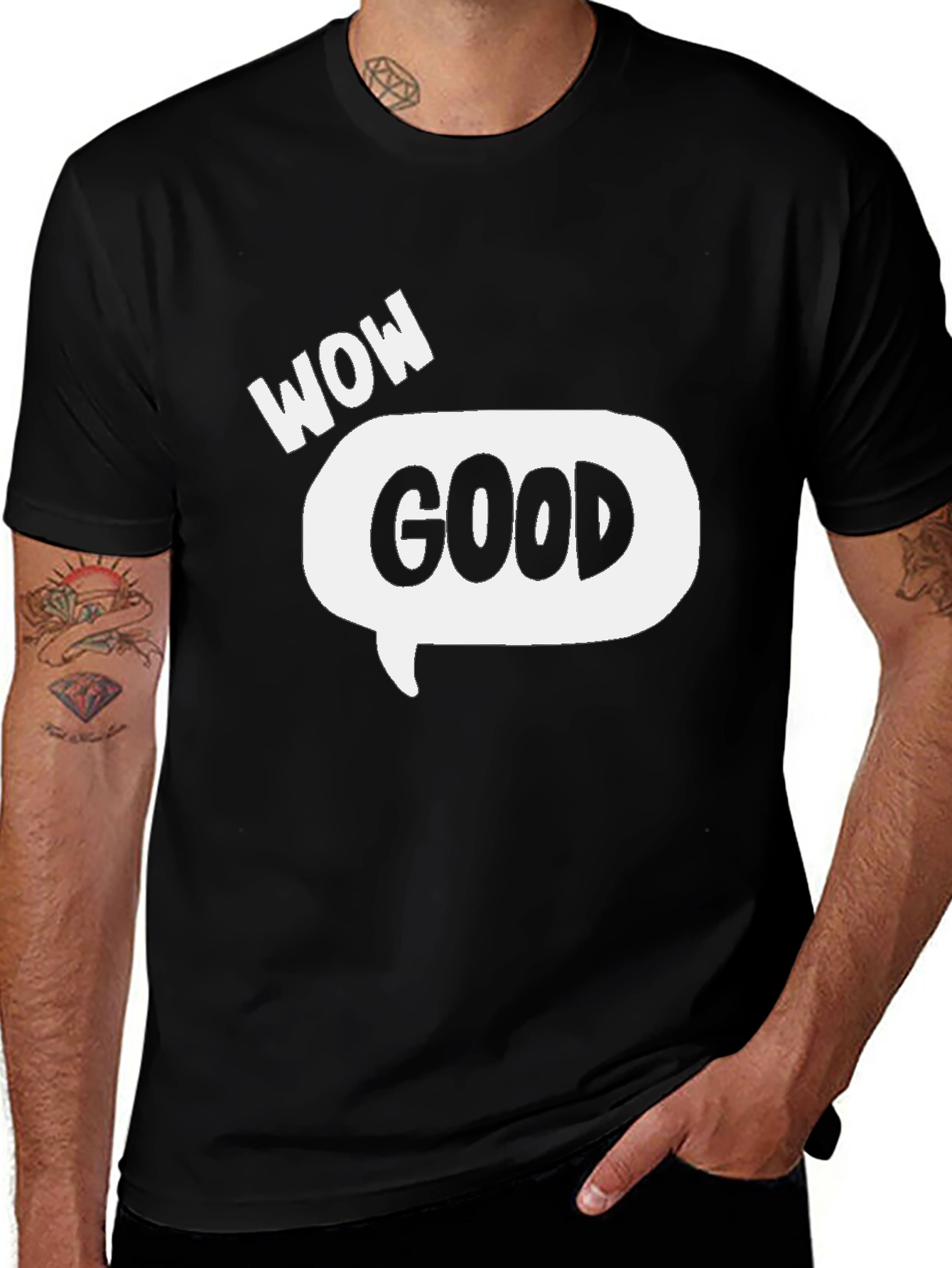 Wow Good Speech Bubble Graphic T-Shirt