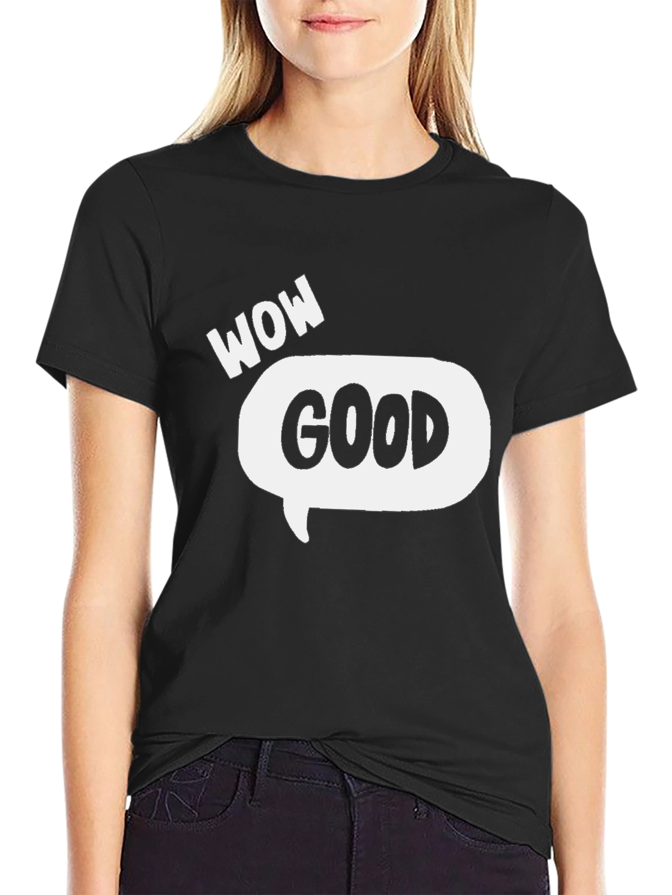 Wow Good Speech Bubble Graphic T-Shirt