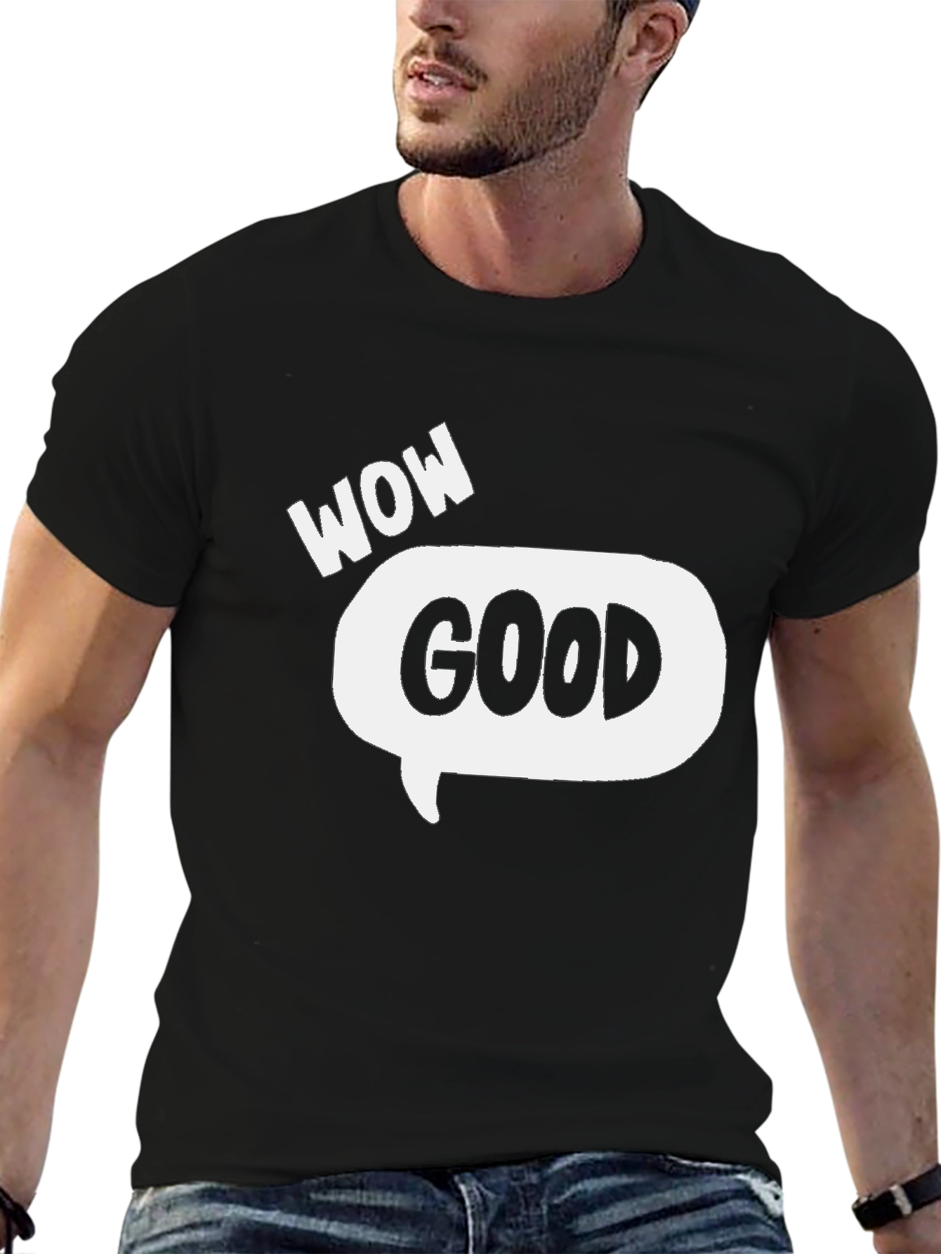 Wow Good Speech Bubble Graphic T-Shirt