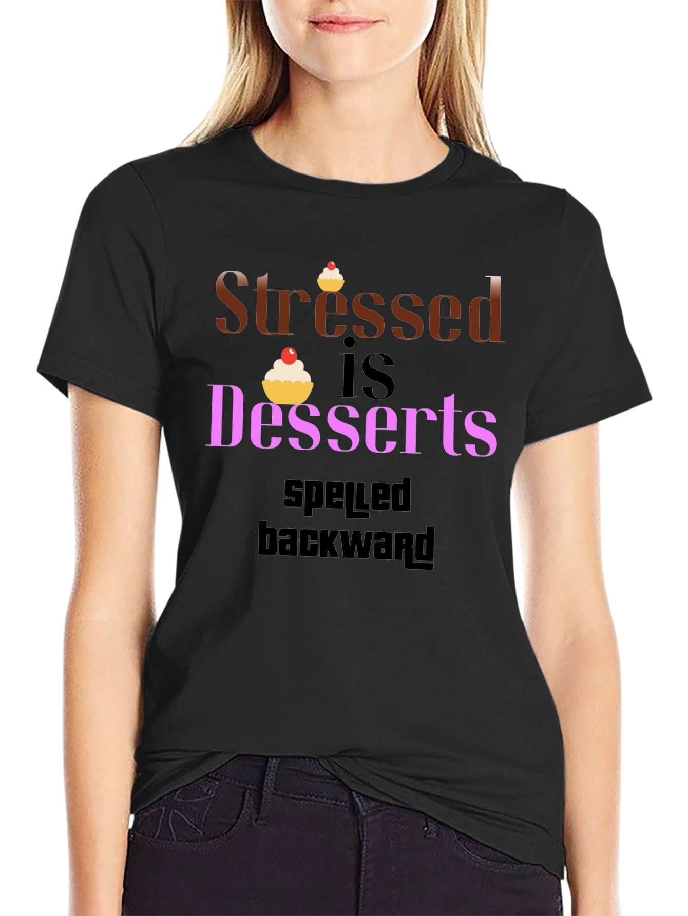 Stressed Is Desserts Spelled Backwards Graphic Tee